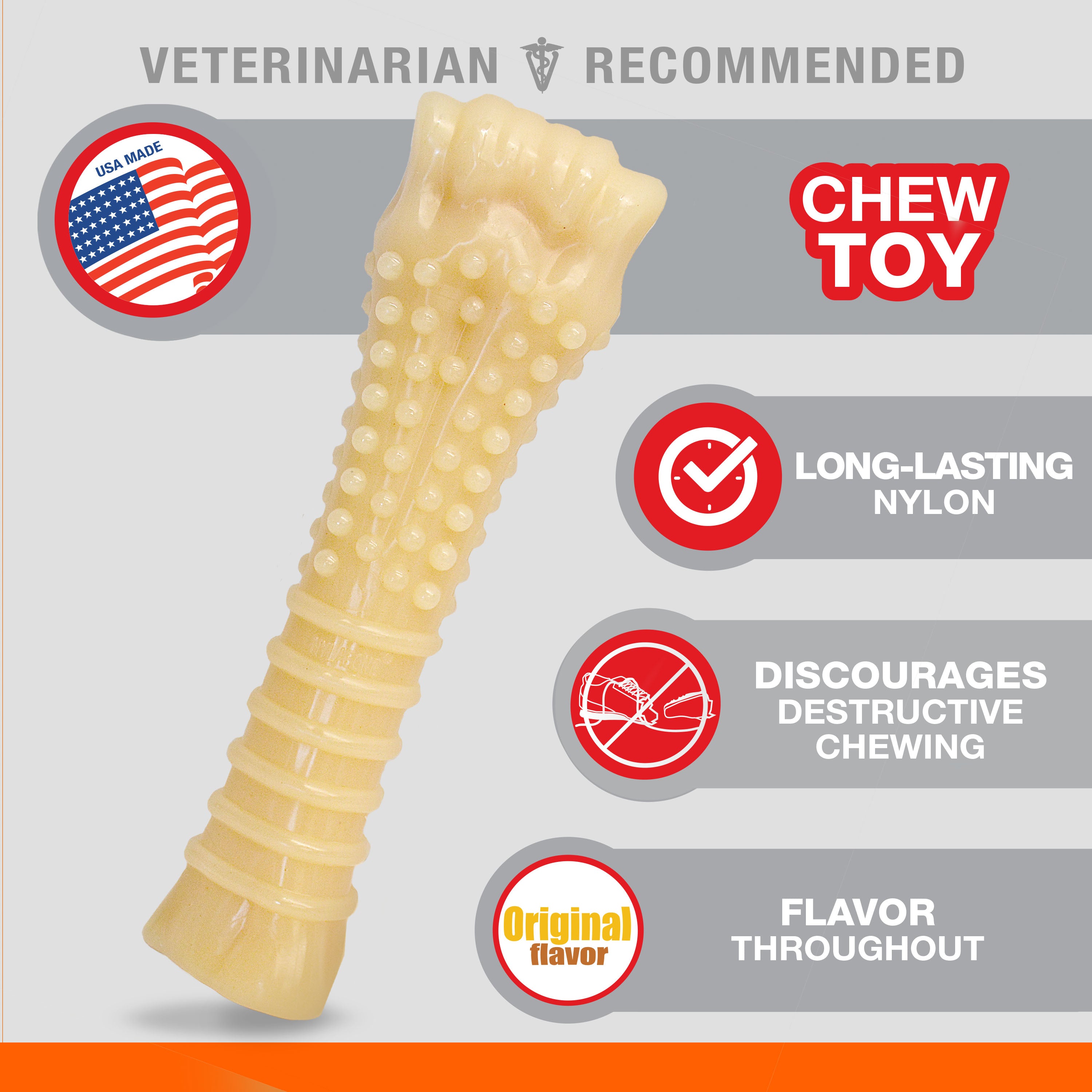 Nylabone Power Chew Dog Toy Original, 1ea/XL/Souper  50 Lbs. 1 ct