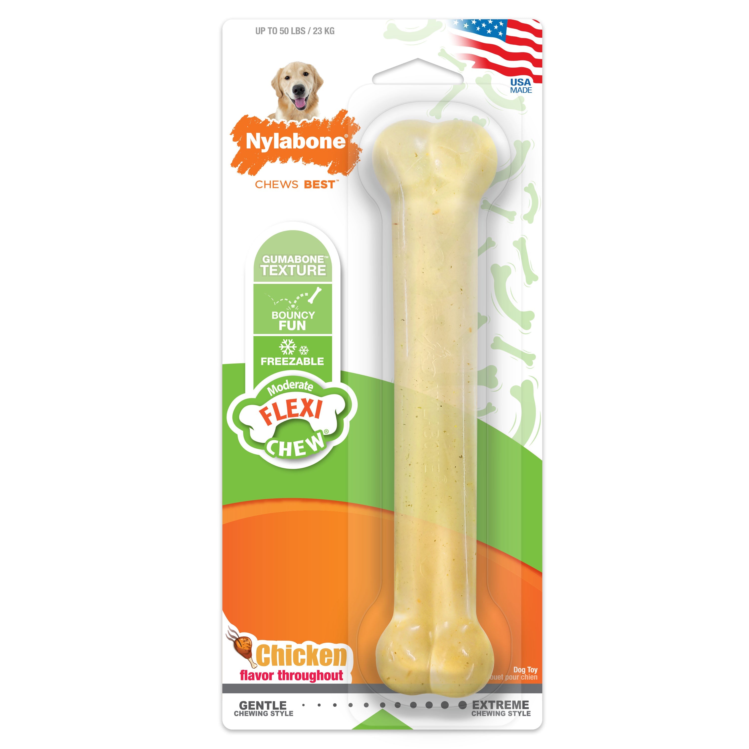 Nylabone Moderate Chew Chicken Chew Toy Chicken, 1ea/Large/Giant  Up To 50 Lbs. 1 ct
