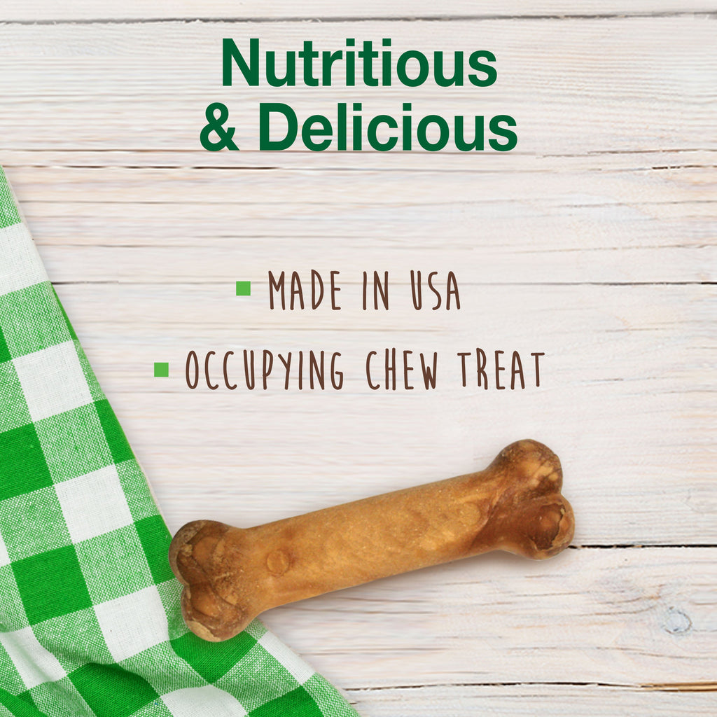 Nylabone Healthy Edibles AllNatural Long Lasting Chew Treats Bacon, 1ea/SMall/Regular  Up To 25 Ibs. 3 ct