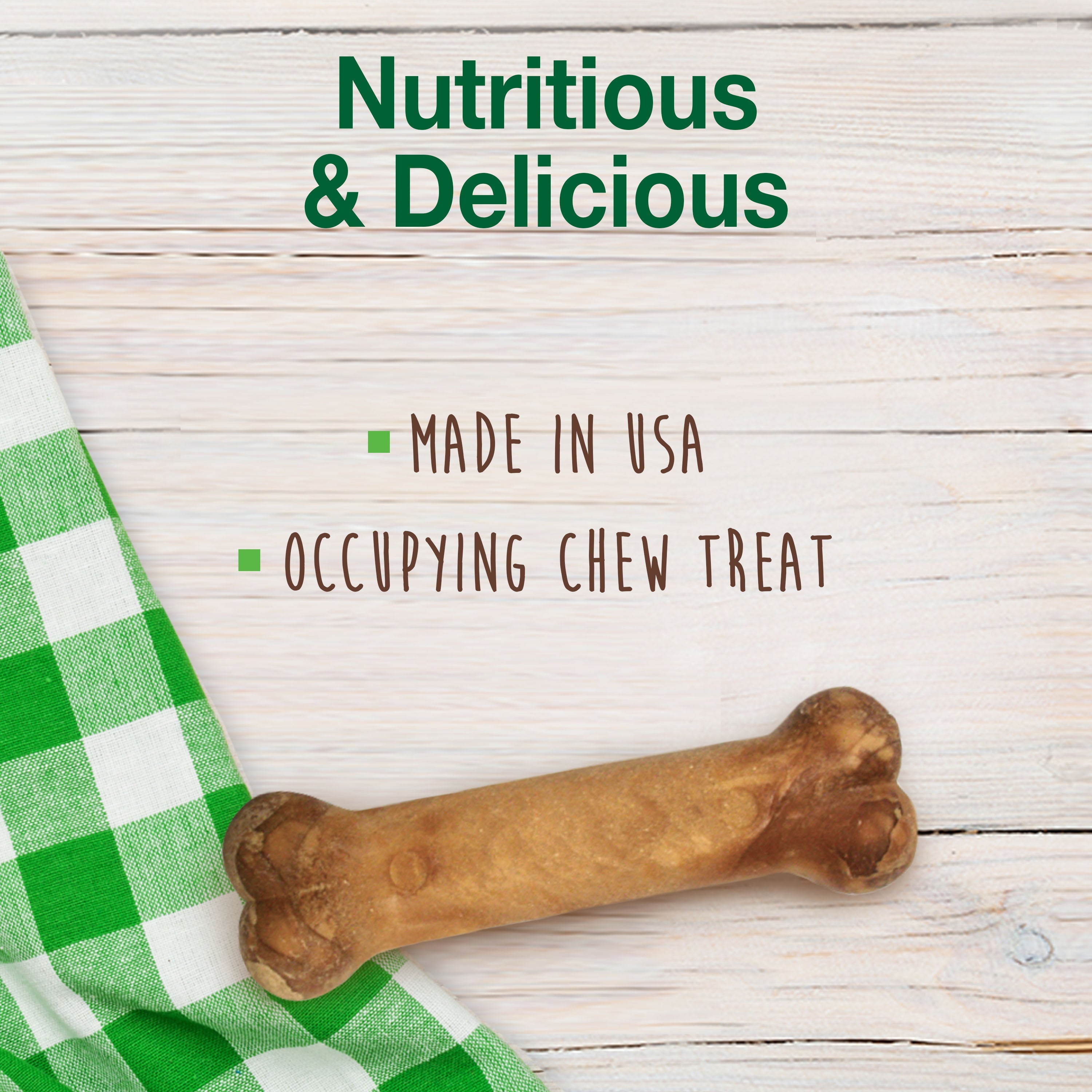 Nylabone Healthy Edibles AllNatural Long Lasting Chew Treats Bacon, 1ea/Medium/Wolf  Up To 35 Lbs. 2 ct