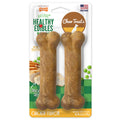Nylabone Healthy Edibles AllNatural Long Lasting Chew Treats Chicken, 1ea/Medium/Wolf  Up To 35 Lbs. 2 ct