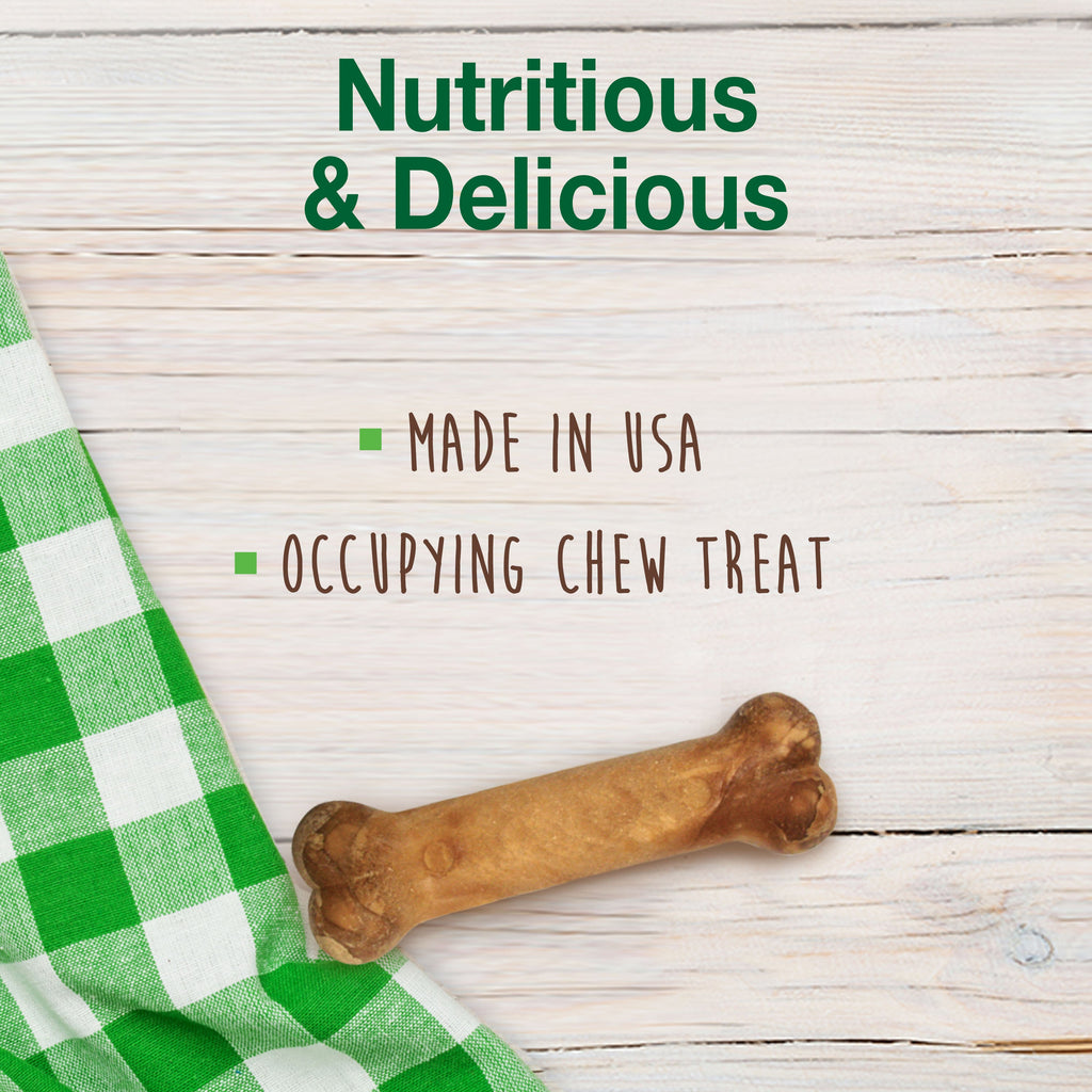 Nylabone Healthy Edibles AllNatural Long Lasting Puppy Chew Treats Lamb  Apple, 1ea/XS/Petite  Up To 15 Lbs. 4 ct