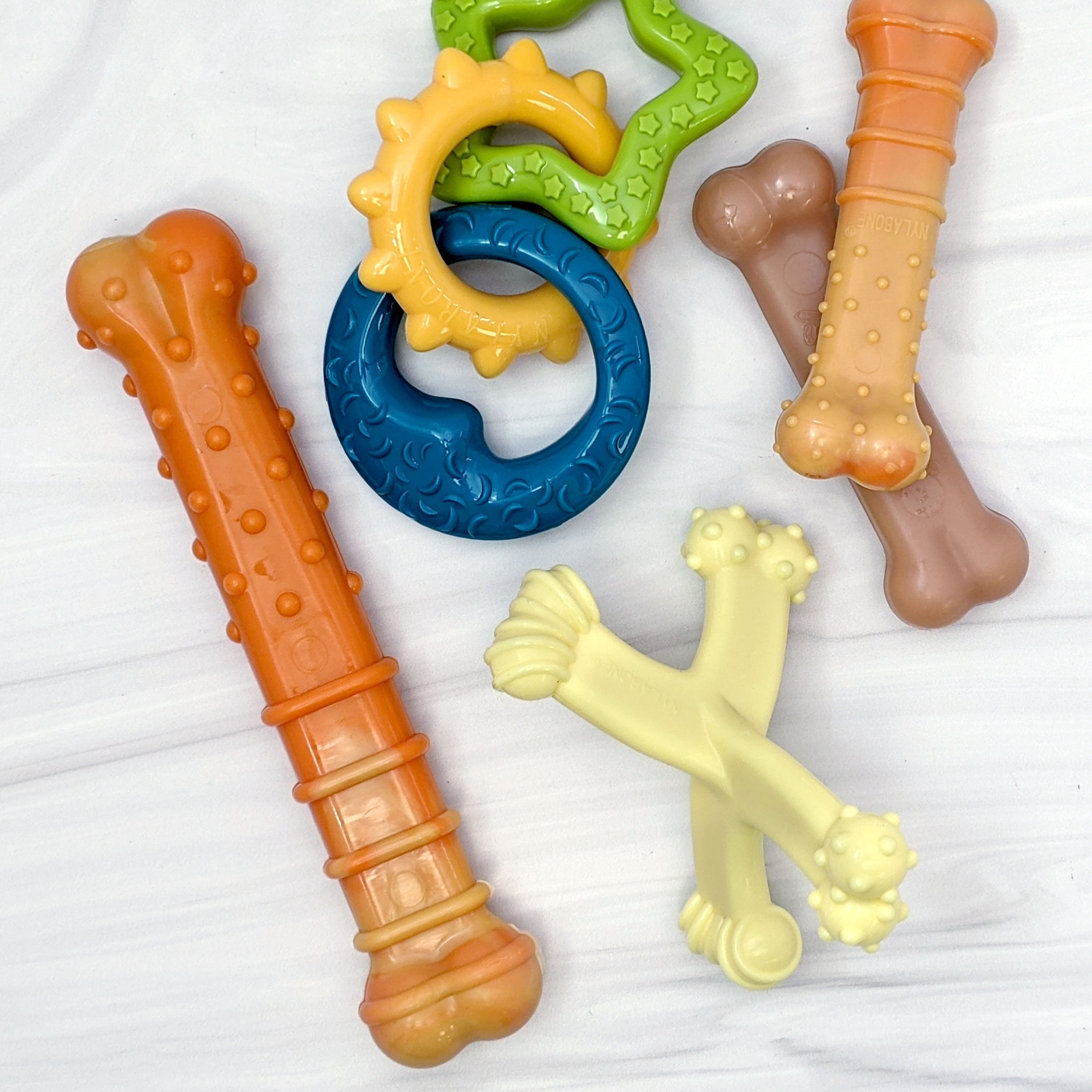 Nylabone Puppy Power Chew Puppy Teething Rings Bacon, 1ea/SMall/Regular  Up To 25 Ibs. 1 ct