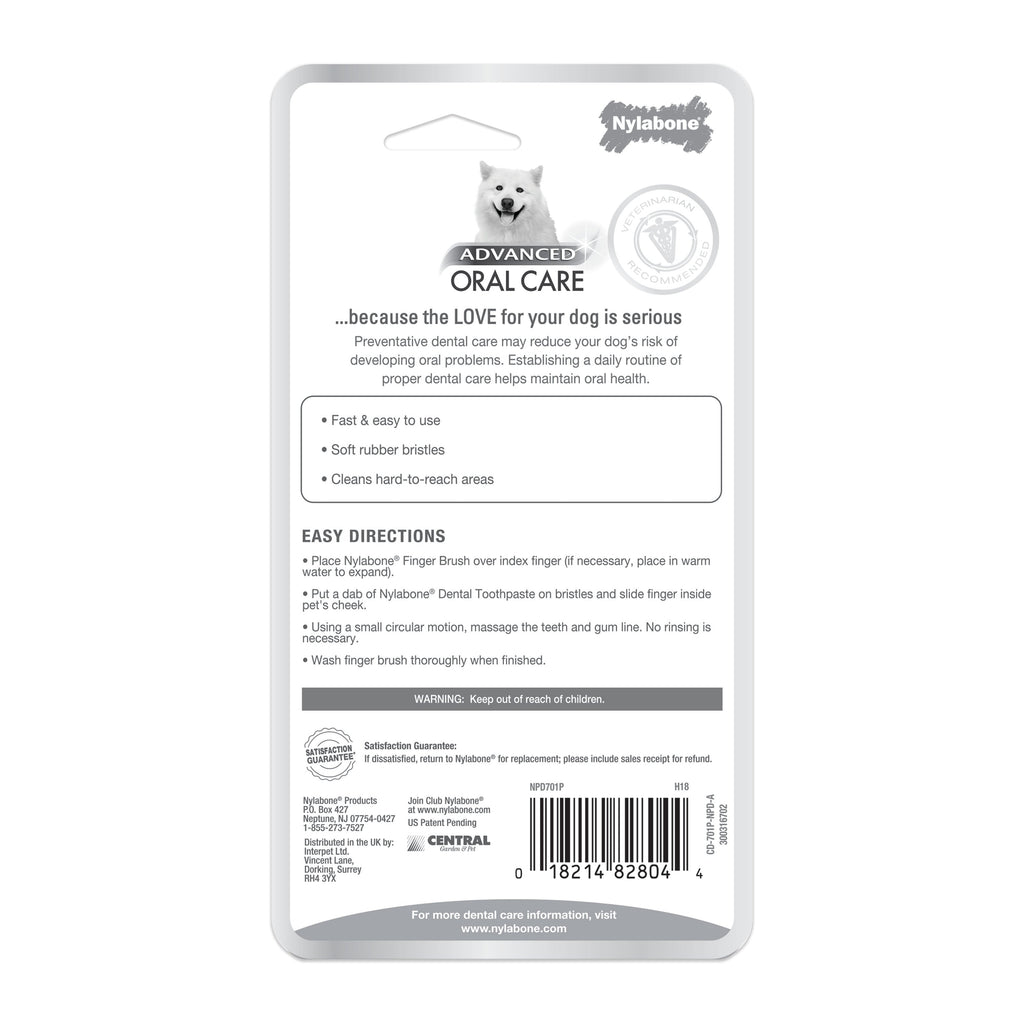 Nylabone Advanced Oral Care Finger Brush 2 Count, 1ea/2 ct