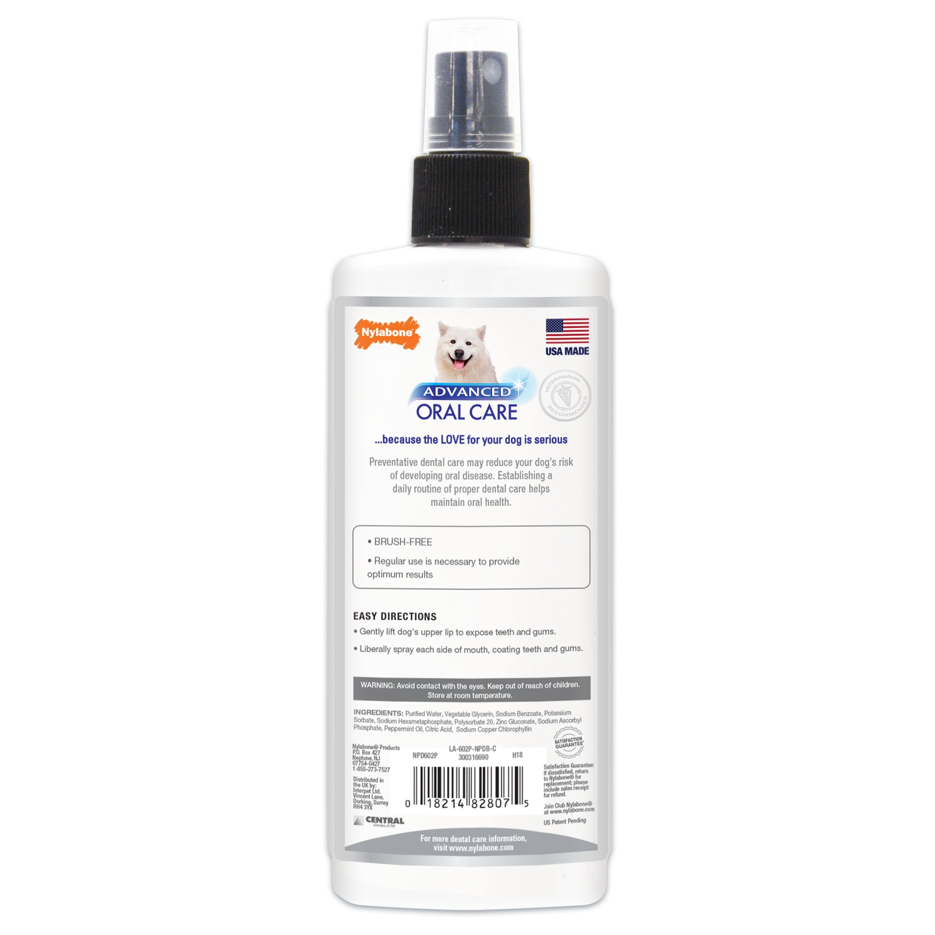 Nylabone Advanced Oral Care Dental Spray Fresh Breath, 1ea/4 oz 1 ct