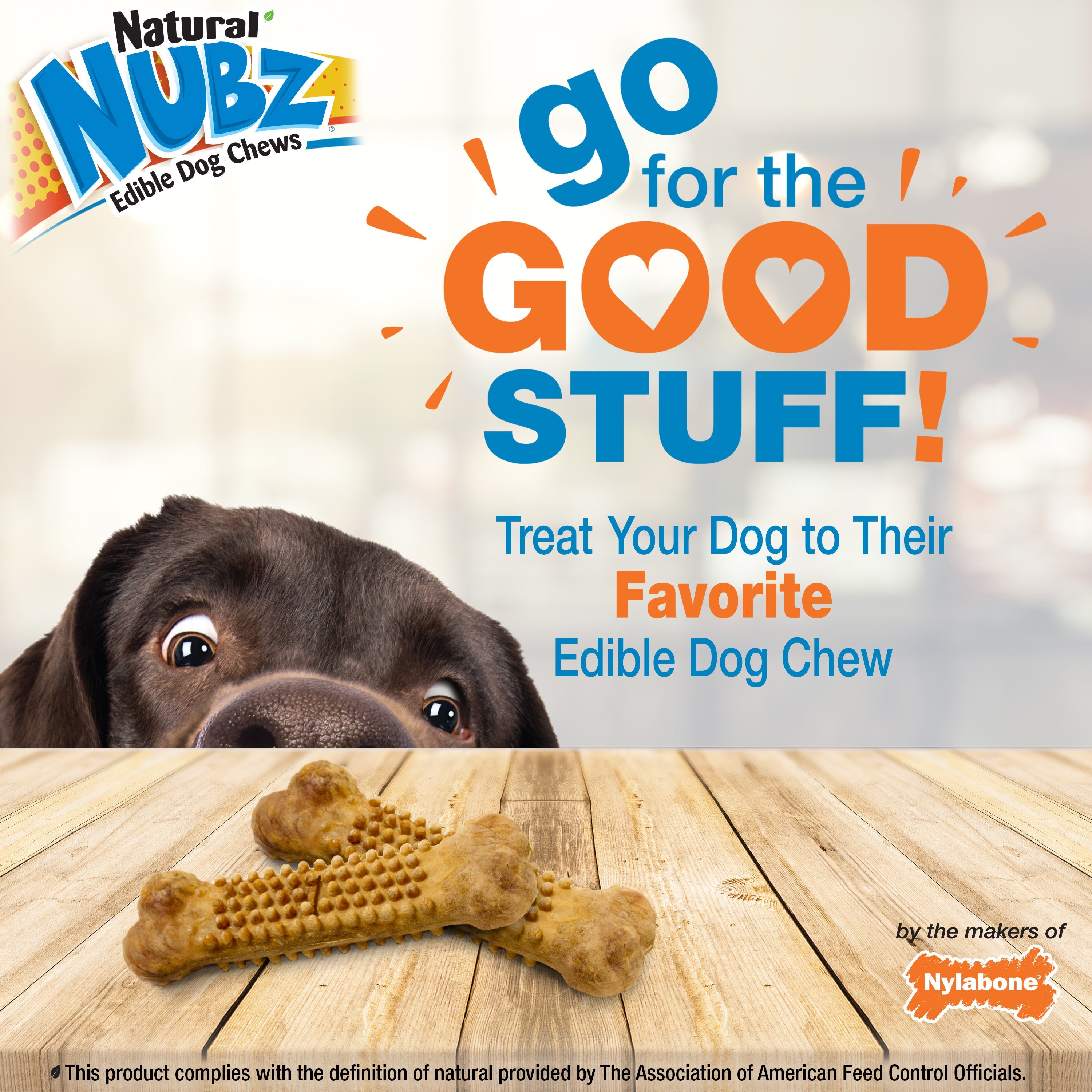 Nylabone Natural Nubz Chicken Dog Treats Chicken, 1ea/Large  30 Lbs. 12 ct