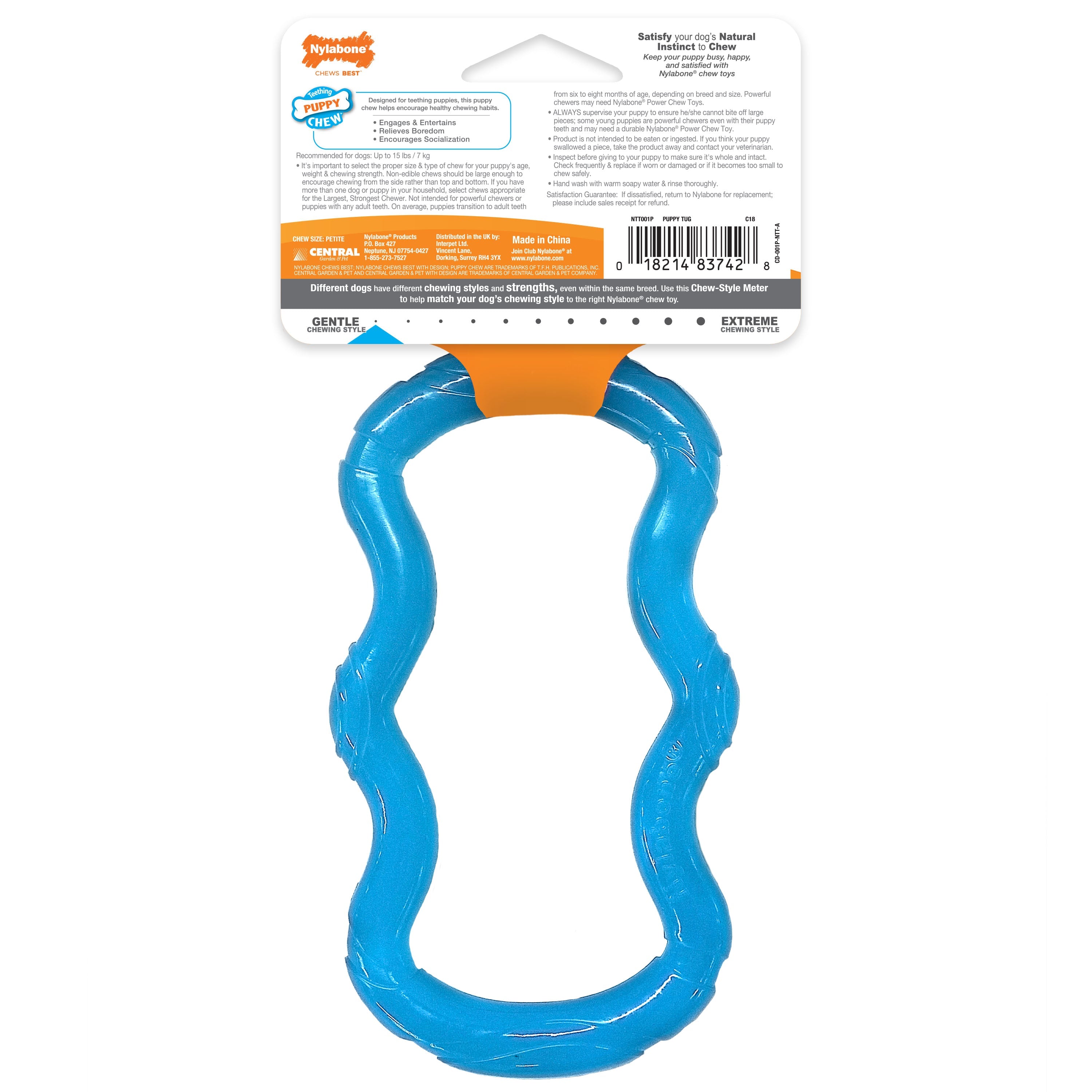 Nylabone Puppy Chew Toy Teething Toy for Puppies 1ea/XS/Petite  Up To 15 Lbs. 1 ct