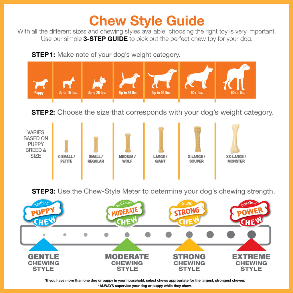 Nylabone Puppy Chew Variety Toy  Treat Triple Pack 3 count, 1ea/SMall/Regular  Up To 25 Ibs.