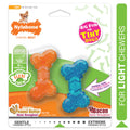 Nylabone Moderate Chew FlexiChew Bone Peanut Butter  Bacon, Orange  Blue, 1ea/XXS/Tiny  Up To 8 Lbs. 2 ct