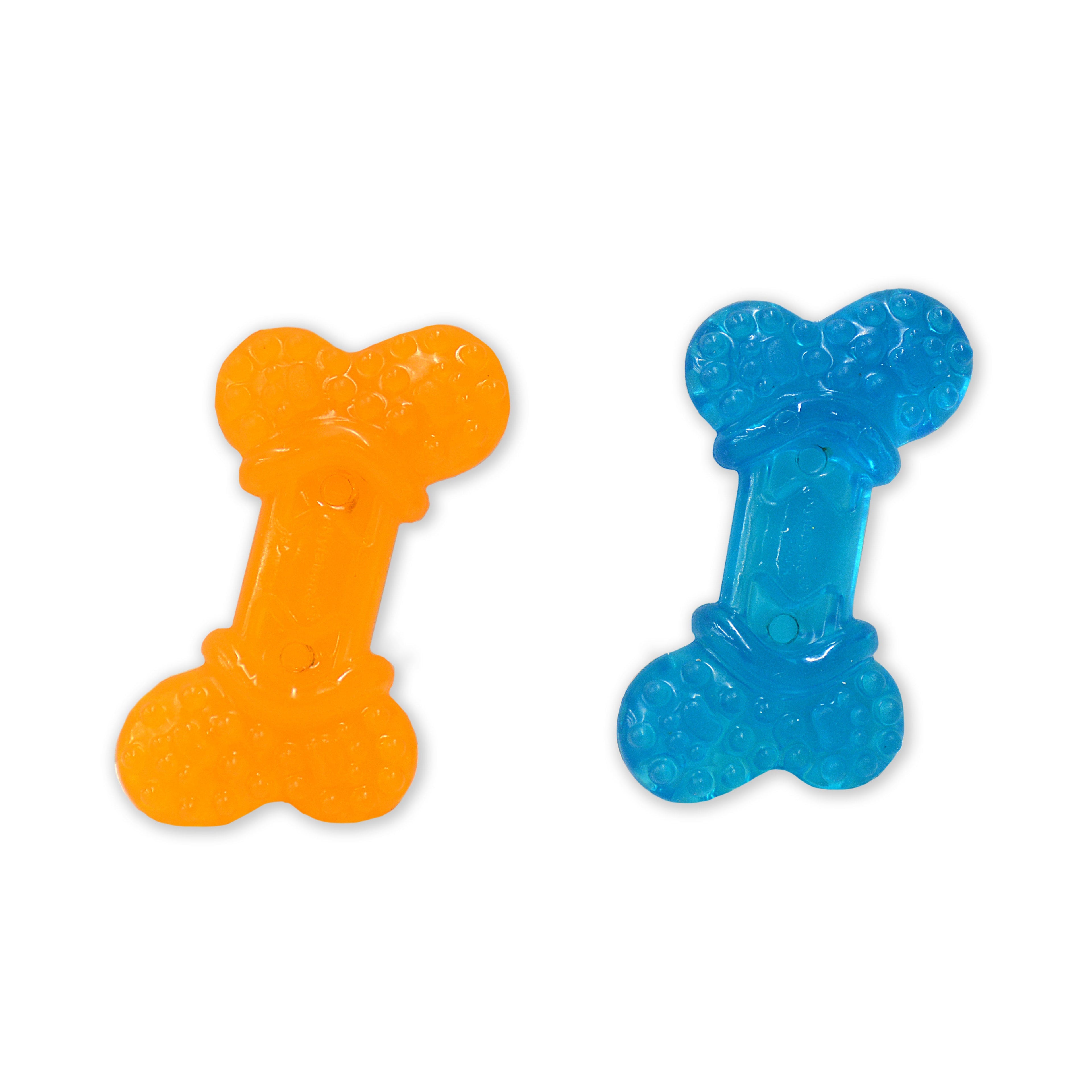Nylabone Moderate Chew FlexiChew Bone Peanut Butter  Bacon, Orange  Blue, 1ea/XXS/Tiny  Up To 8 Lbs. 2 ct