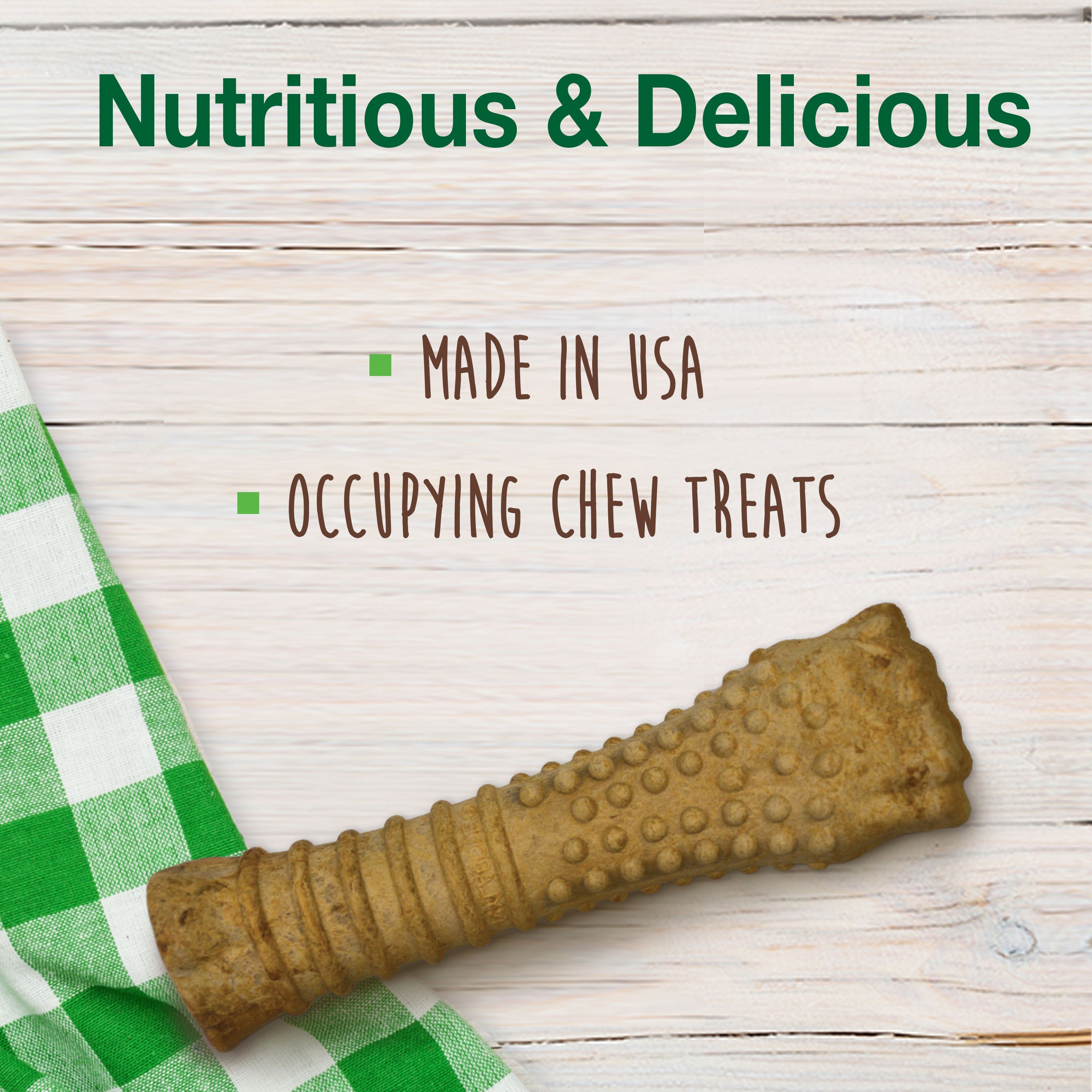 Nylabone Healthy Edibles AllNatural Long Lasting Chew Treats 1 Count, Peanut Butter, 1ea/XL/Souper  50 Lbs. 1 ct