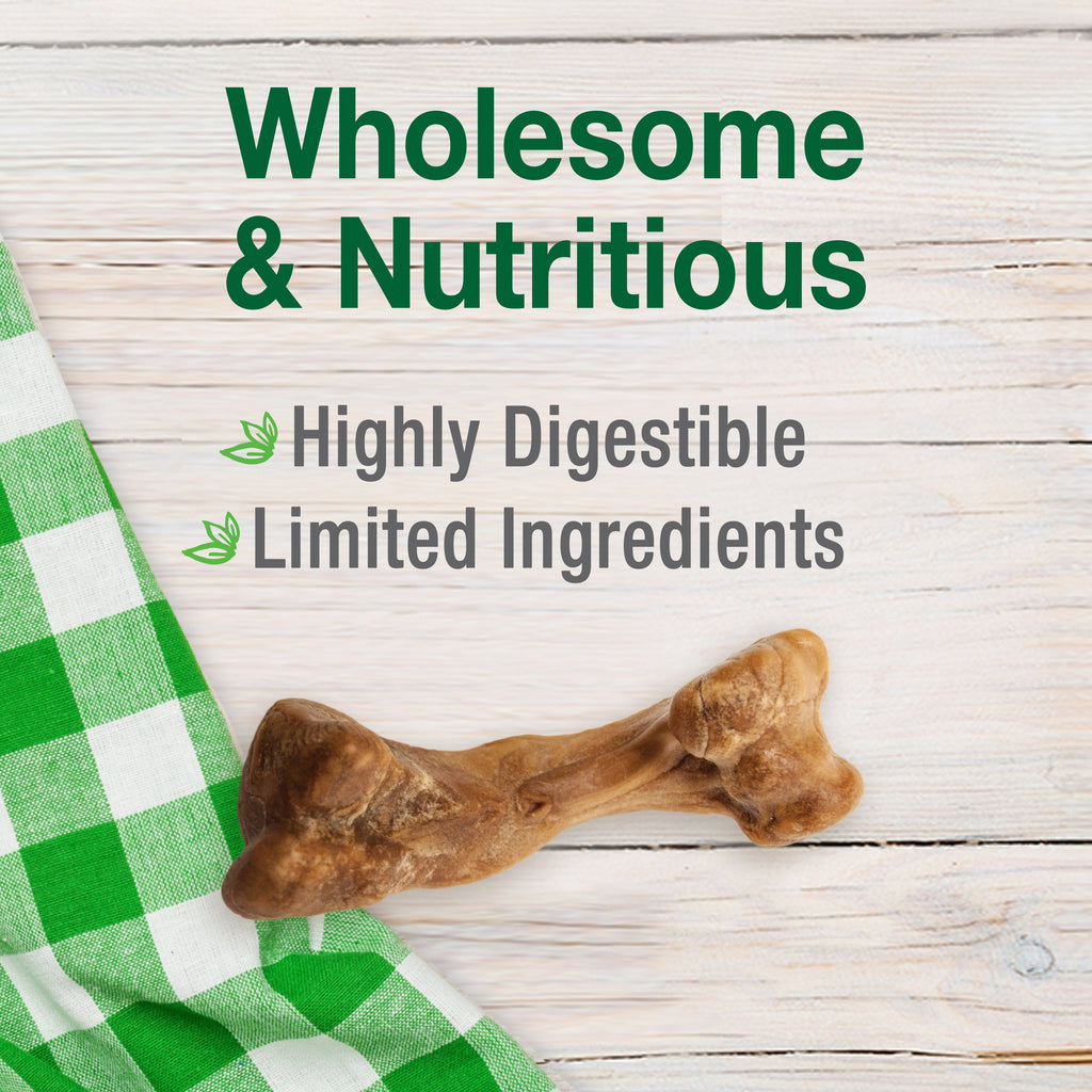 Nylabone Healthy Edibles Broth Bone AllNatural Long Lasting Chew Treats Ham, 1ea/SMall/Regular  Up To 25 Ibs. 4 ct