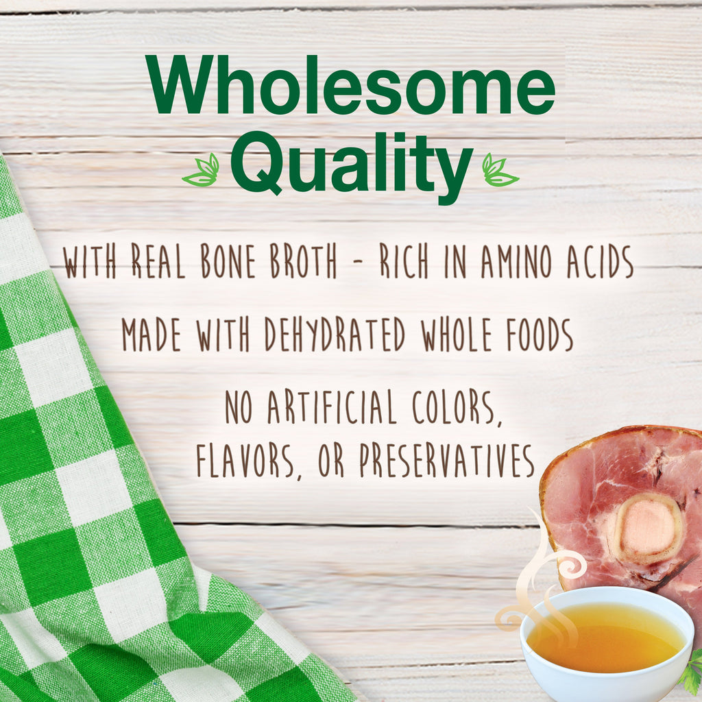 Nylabone Healthy Edibles Broth Bone AllNatural Long Lasting Chew Treats Ham, 1ea/SMall/Regular  Up To 25 Ibs. 4 ct