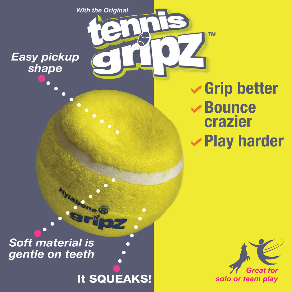 Nylabone Power Play Tennis Gripz  Tennis Balls for Dogs 1ea/SMall/Regular  Up To 25 Ibs. 1 ct