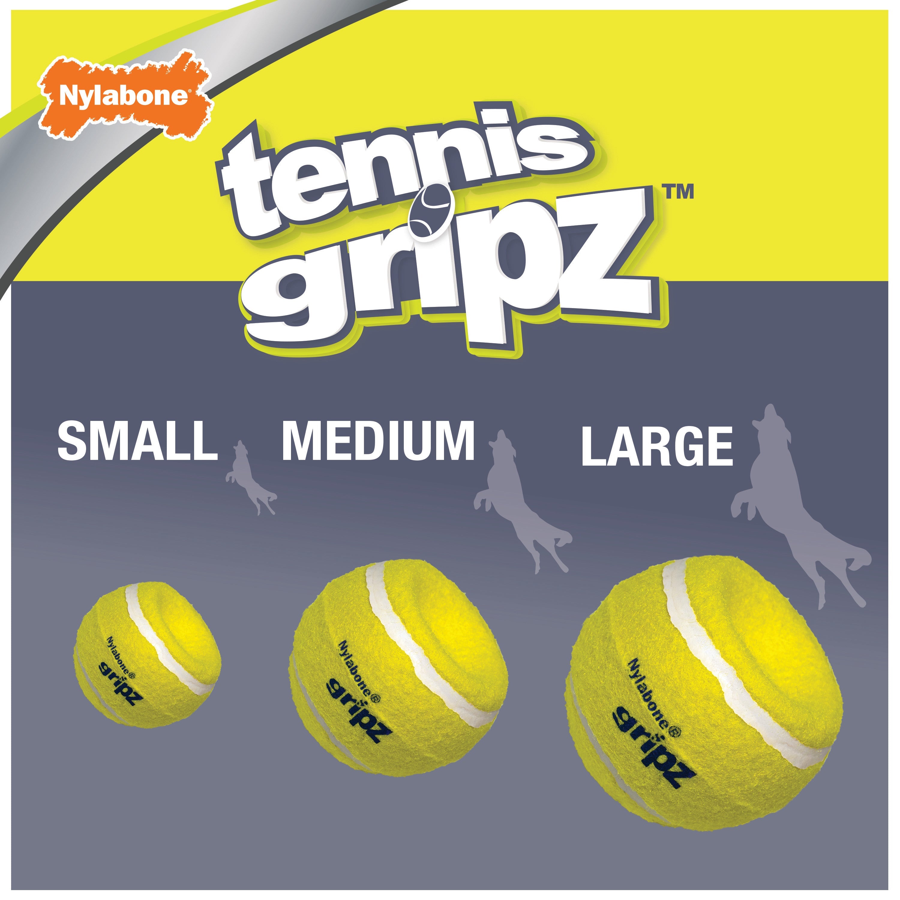 Nylabone Power Play Tennis Gripz  Tennis Balls for Dogs 1ea/SMall/Regular  Up To 25 Ibs. 1 ct