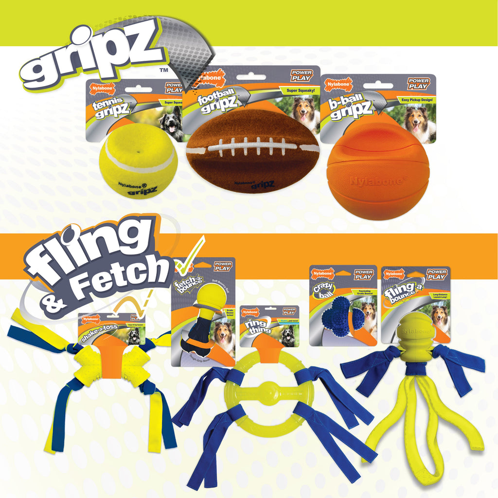 Nylabone Power Play Tennis Gripz  Tennis Balls for Dogs 1ea/SMall/Regular  Up To 25 Ibs. 1 ct