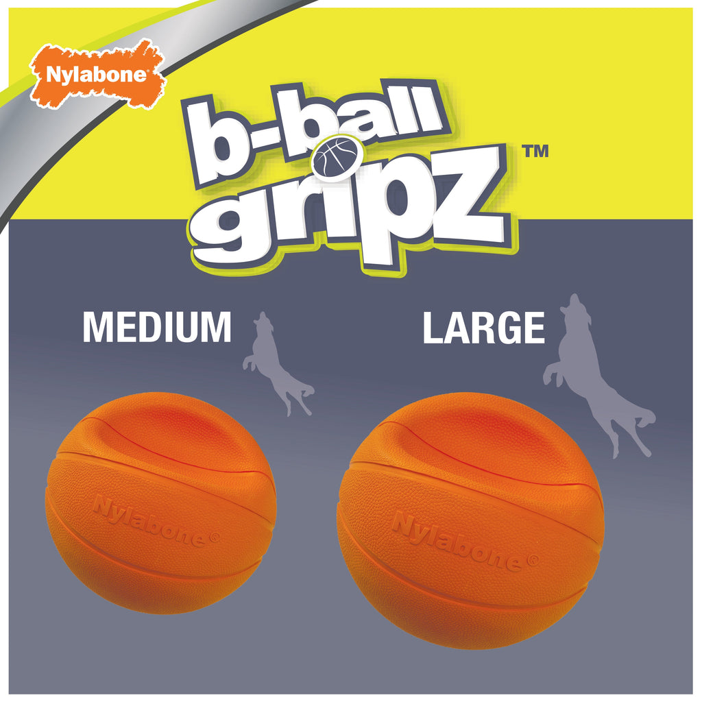 Nylabone Power Play Dog Basketball BBall Gripz 1ea/Large/Giant  Up To 50 Lbs. 6.5 in 1 ct