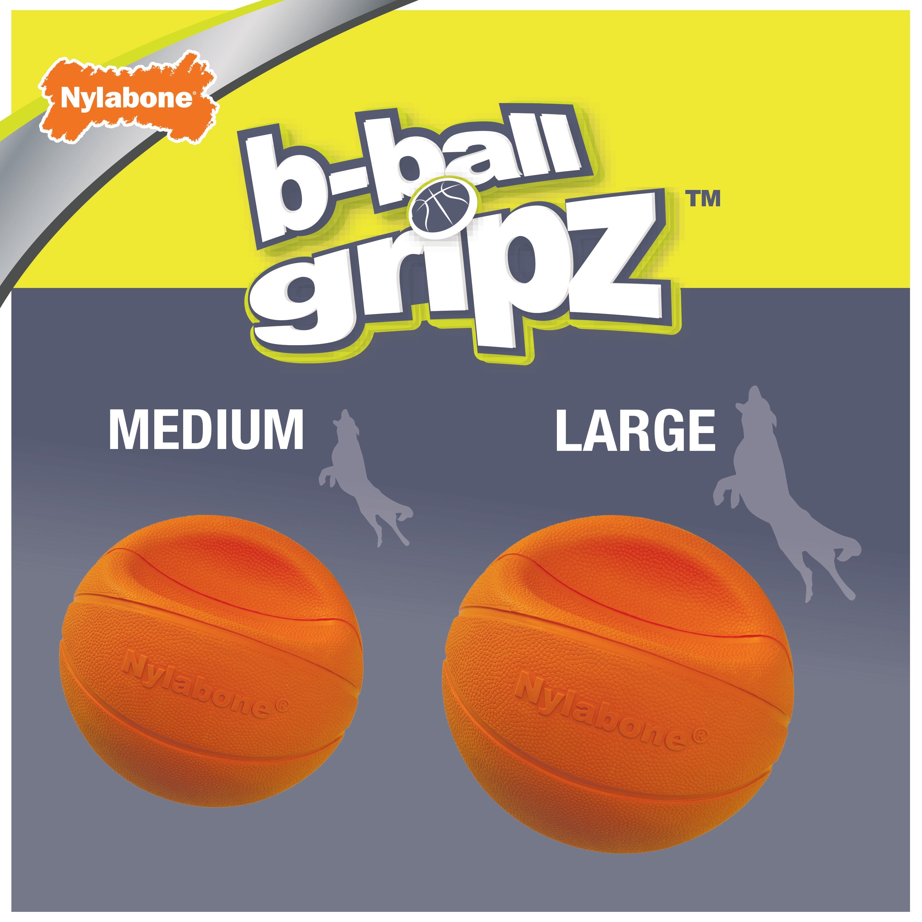 Nylabone Power Play Dog Basketball BBall Gripz 1ea/Large/Giant  Up To 50 Lbs. 6.5 in 1 ct
