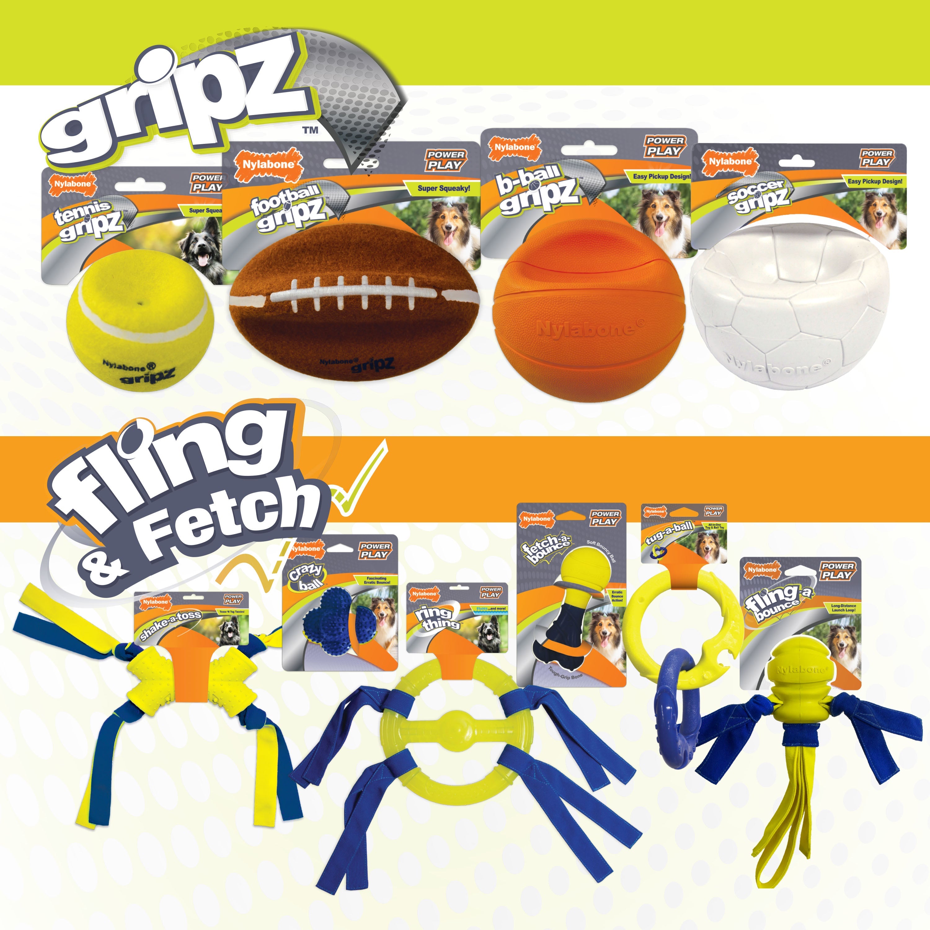Nylabone Power Play Rubber Dog Toy FetchaBounce 1ea/SMall/Regular  Up To 25 Ibs. 1 ct