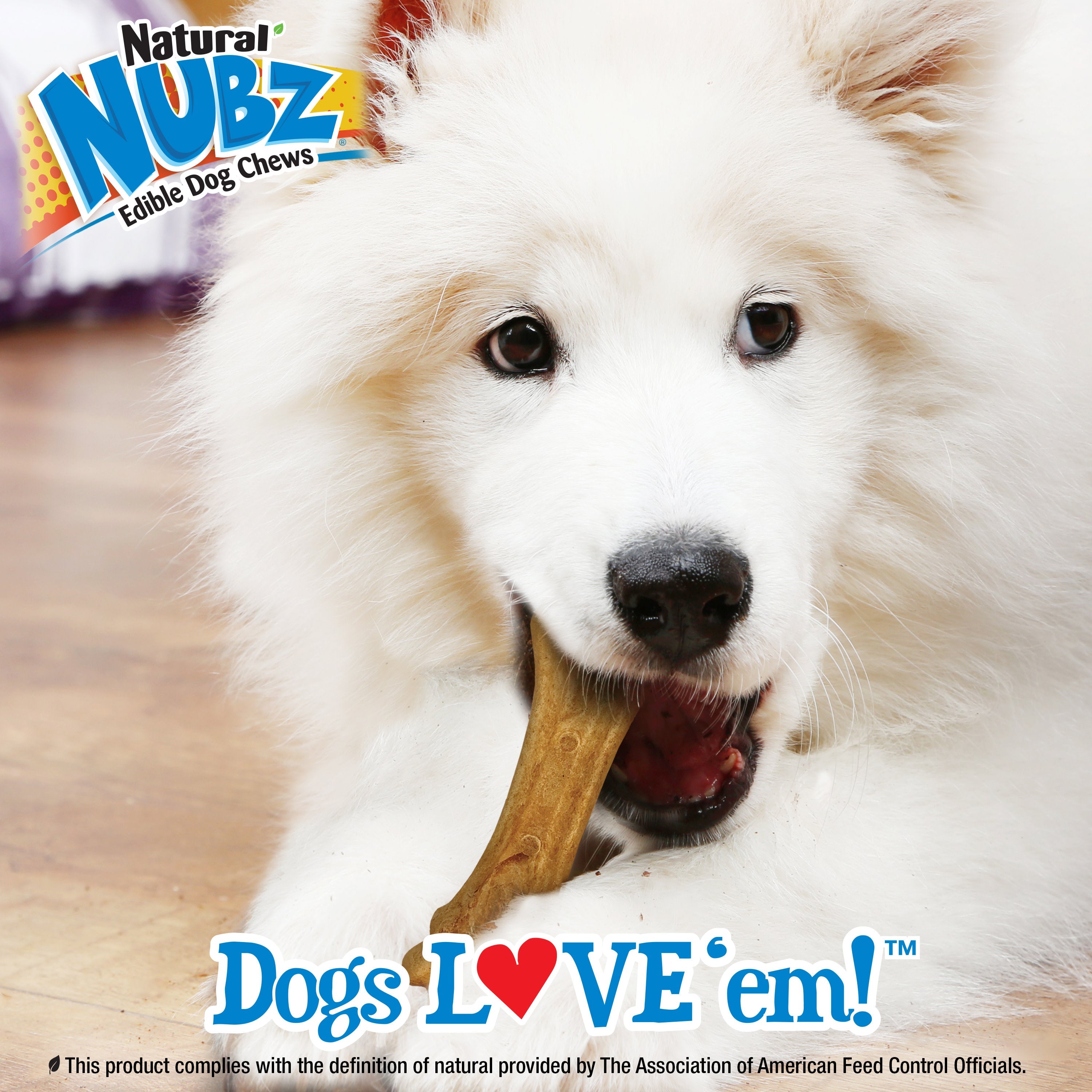 Nylabone Natural Nubz Dog Treats, AllergenFree Peanut Butter Peanut Butter, 1ea/Jumbo  Up To 50 Lbs. 2 ct