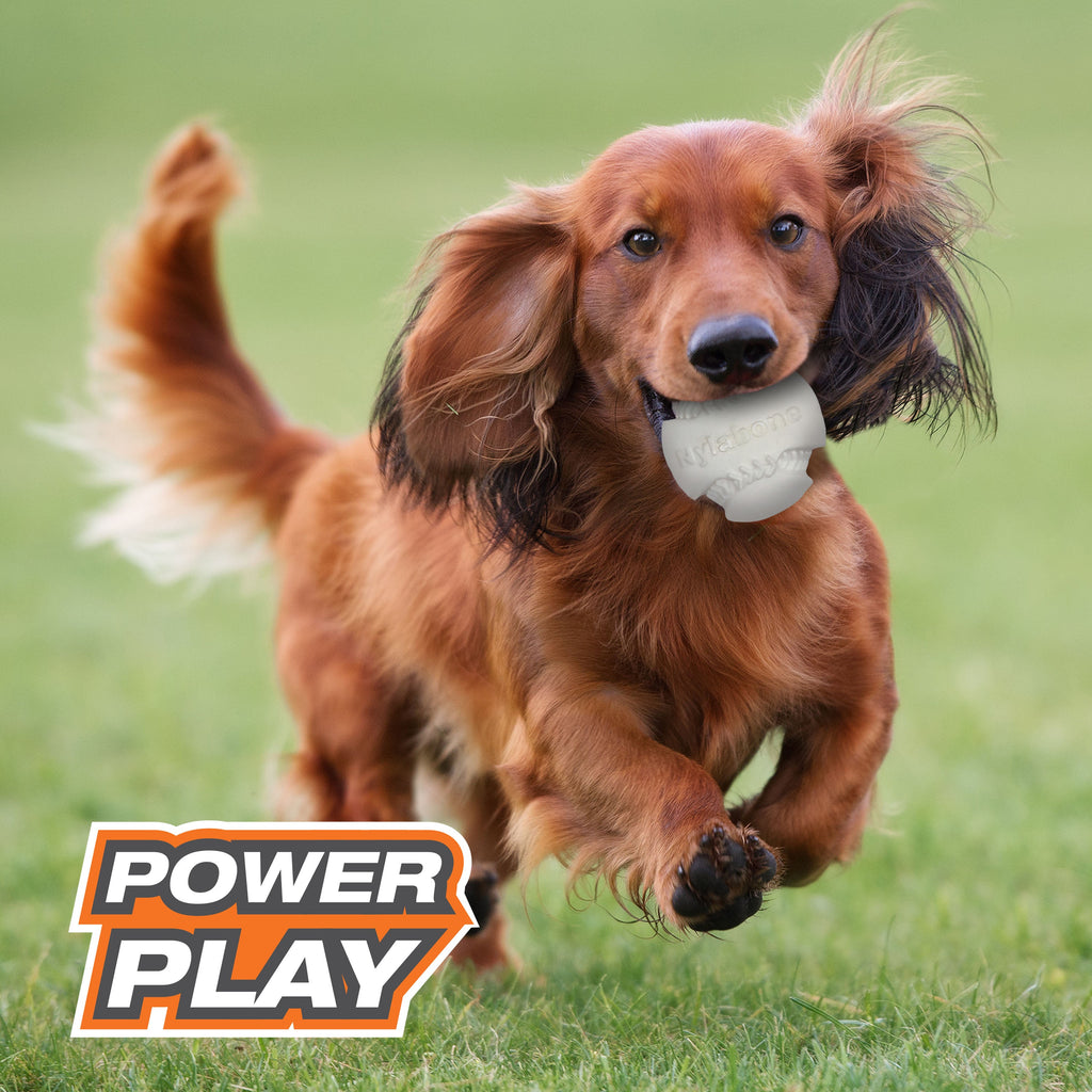 Nylabone Power Play Dog Baseball Gripz Medium/Wolf - Up To 35 Lbs. (1 ct)
