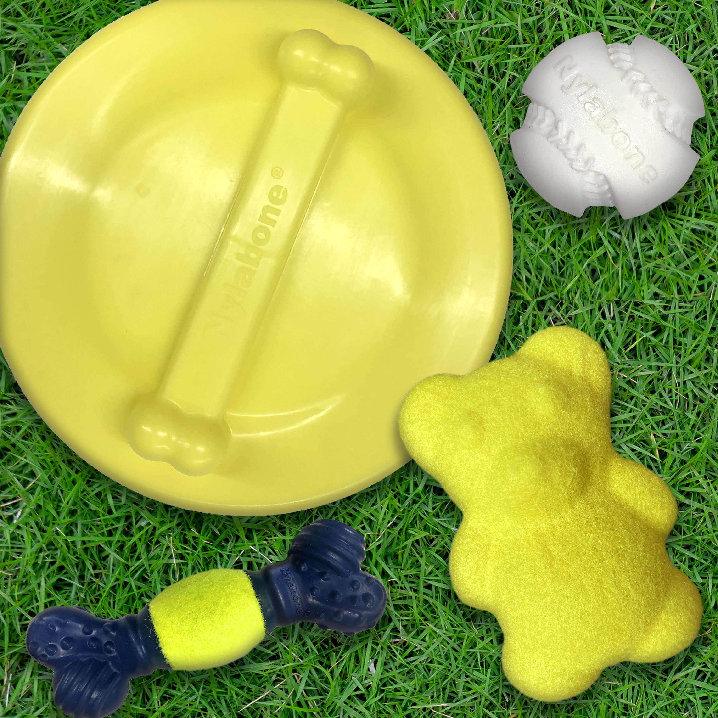 Nylabone Power Play Dog Baseball Gripz Medium/Wolf - Up To 35 Lbs. (1 ct)