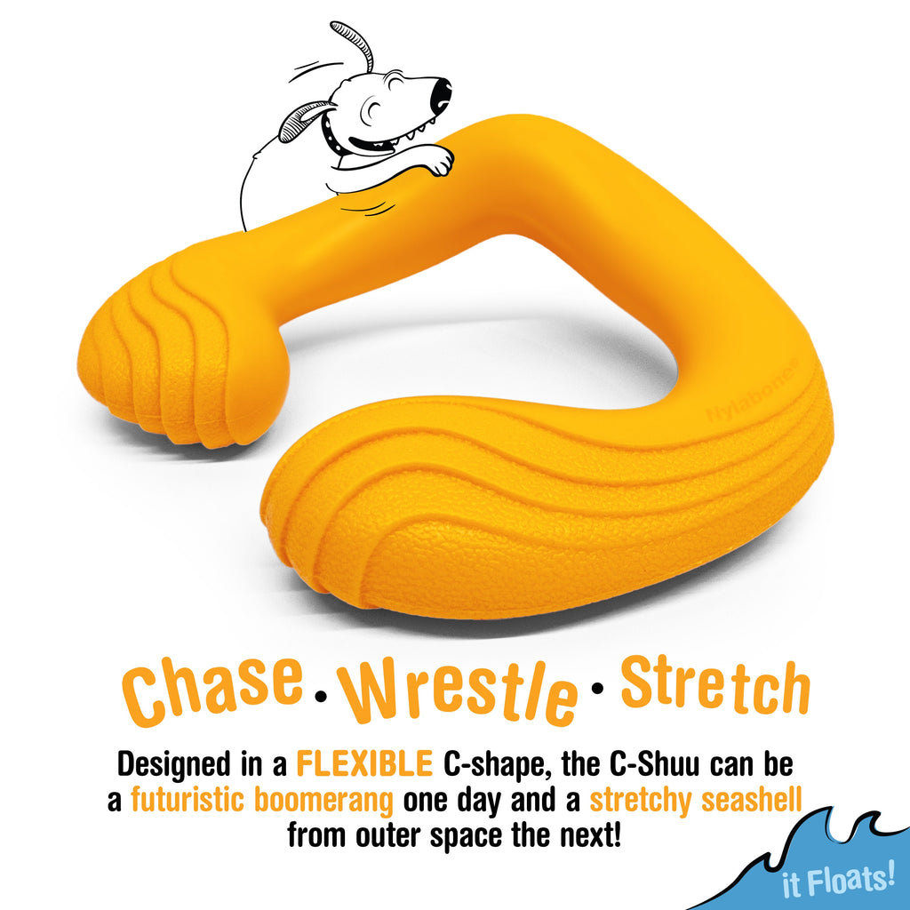 Nylabone Creative Play C-Shuu Dog Chase Toy Orange Large/Giant - Up To 50 Lbs. (1 ct)