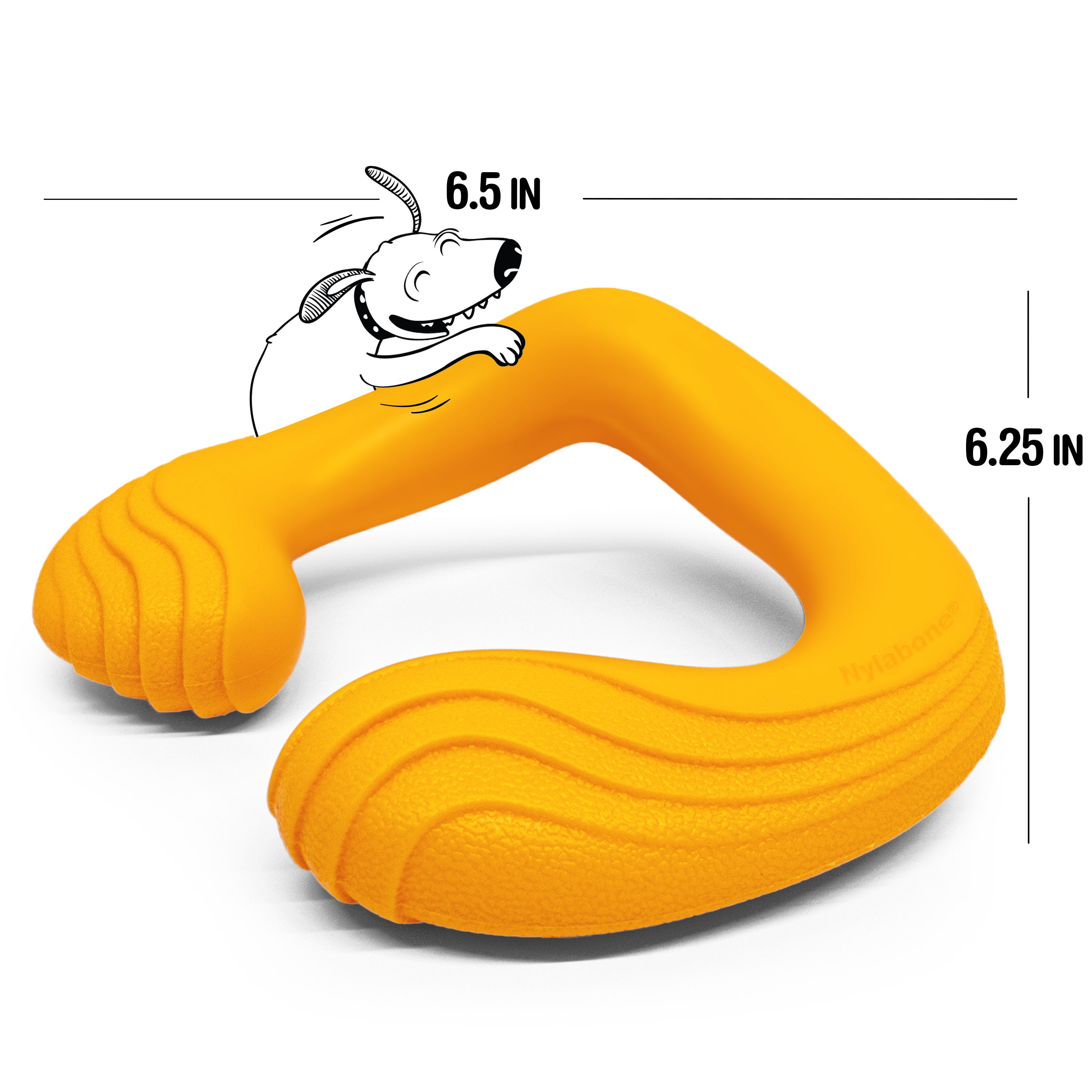 Nylabone Creative Play C-Shuu Dog Chase Toy Orange Large/Giant - Up To 50 Lbs. (1 ct)
