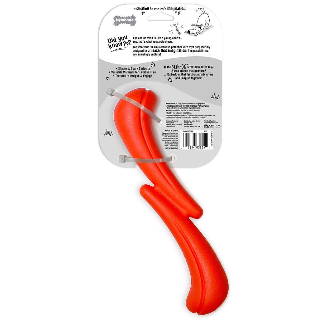 Nylabone Creative Play Stik-GO Dog Fetch Toy Red Large/Giant - Up To 50 Lbs. (1 ct)
