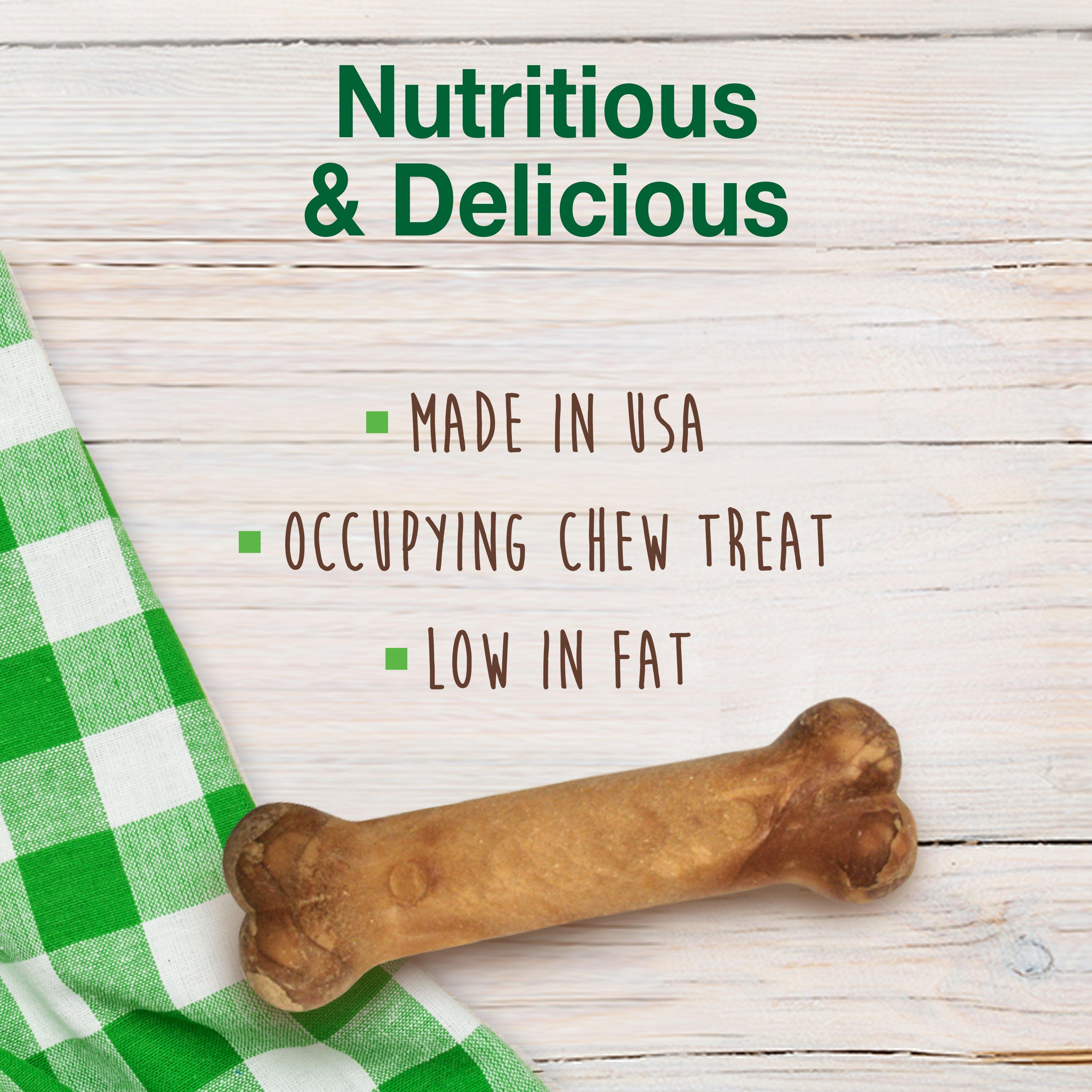Nylabone Healthy Edibles AllNatural Long Lasting Chew Treats Bacon, 1ea/Medium/Wolf  Up To 35 Lbs. 12 ct