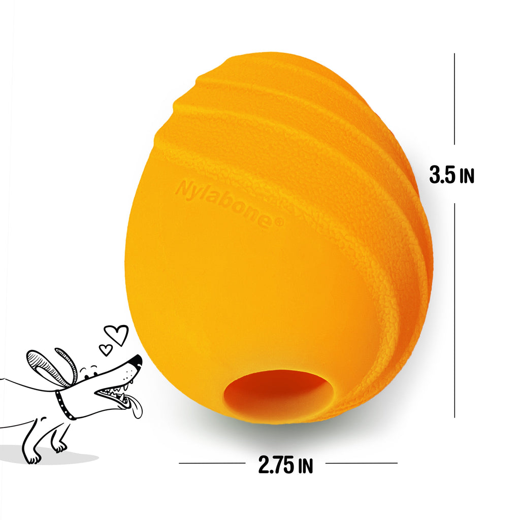 Nylabone Creative Play Eggi Dog Treat Toy Orange Small/Regular - Up To 25 Ibs. (1 ct)