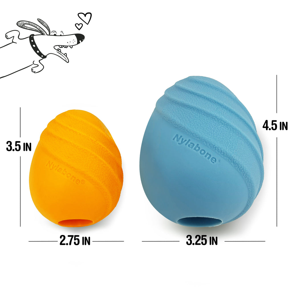 Nylabone Creative Play Eggi Dog Treat Toy Orange Small/Regular - Up To 25 Ibs. (1 ct)