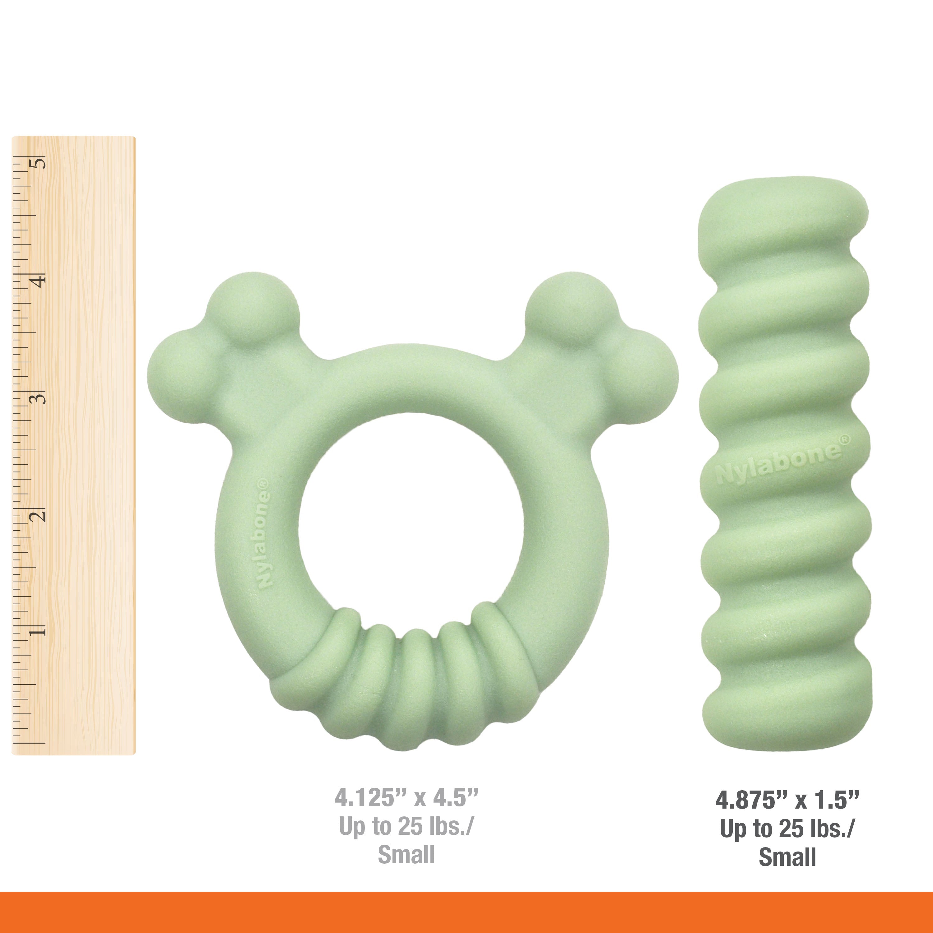 Nylabone Sensory Material Puppy Teething Ring Chicken, 1ea/SMall/Regular  Up To 25 Ibs. 1 ct