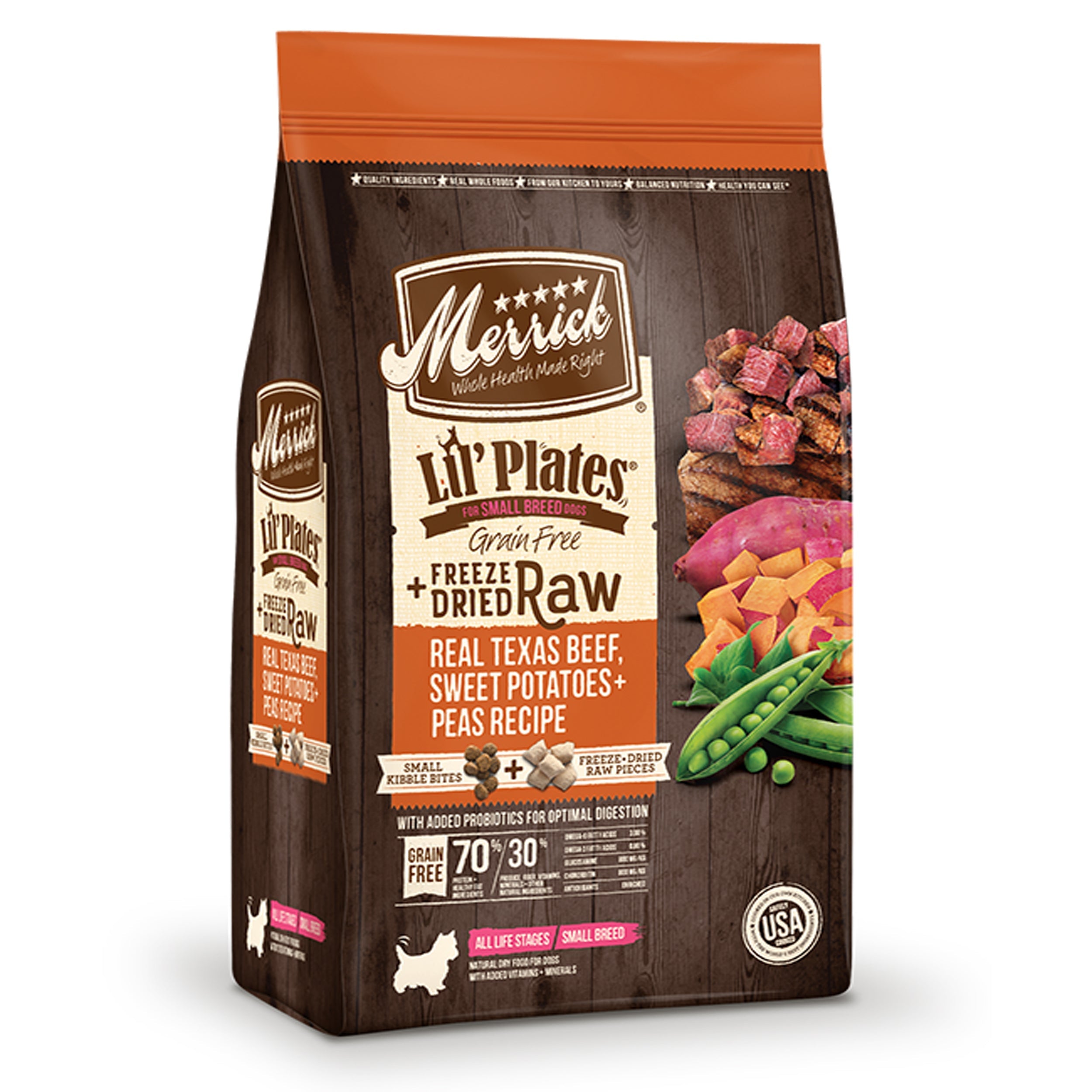 Merrick Dog Freeze-Dried Lil Plates Grain Free Beef And Sweet Potato 4Lb
