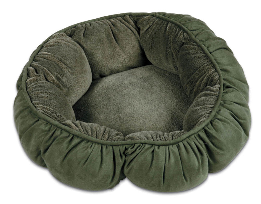 Aspen Puffy Round Pet Bed Assorted 18 in