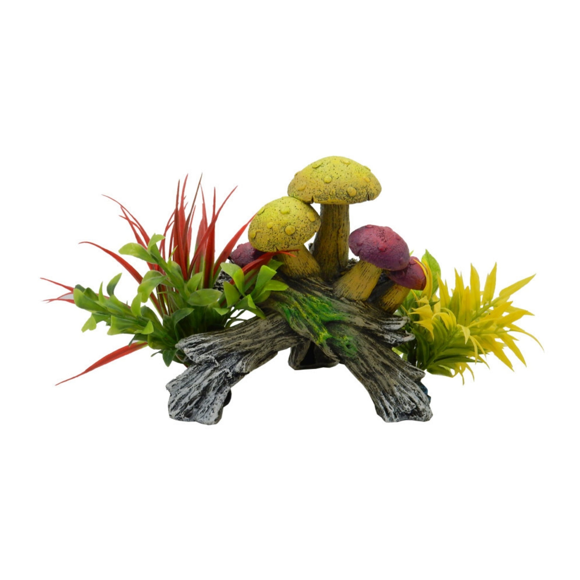 Blue Ribbon Pet Products Exotic Environments Mushroom Hideaway w/Plants Aquarium Ornament Small