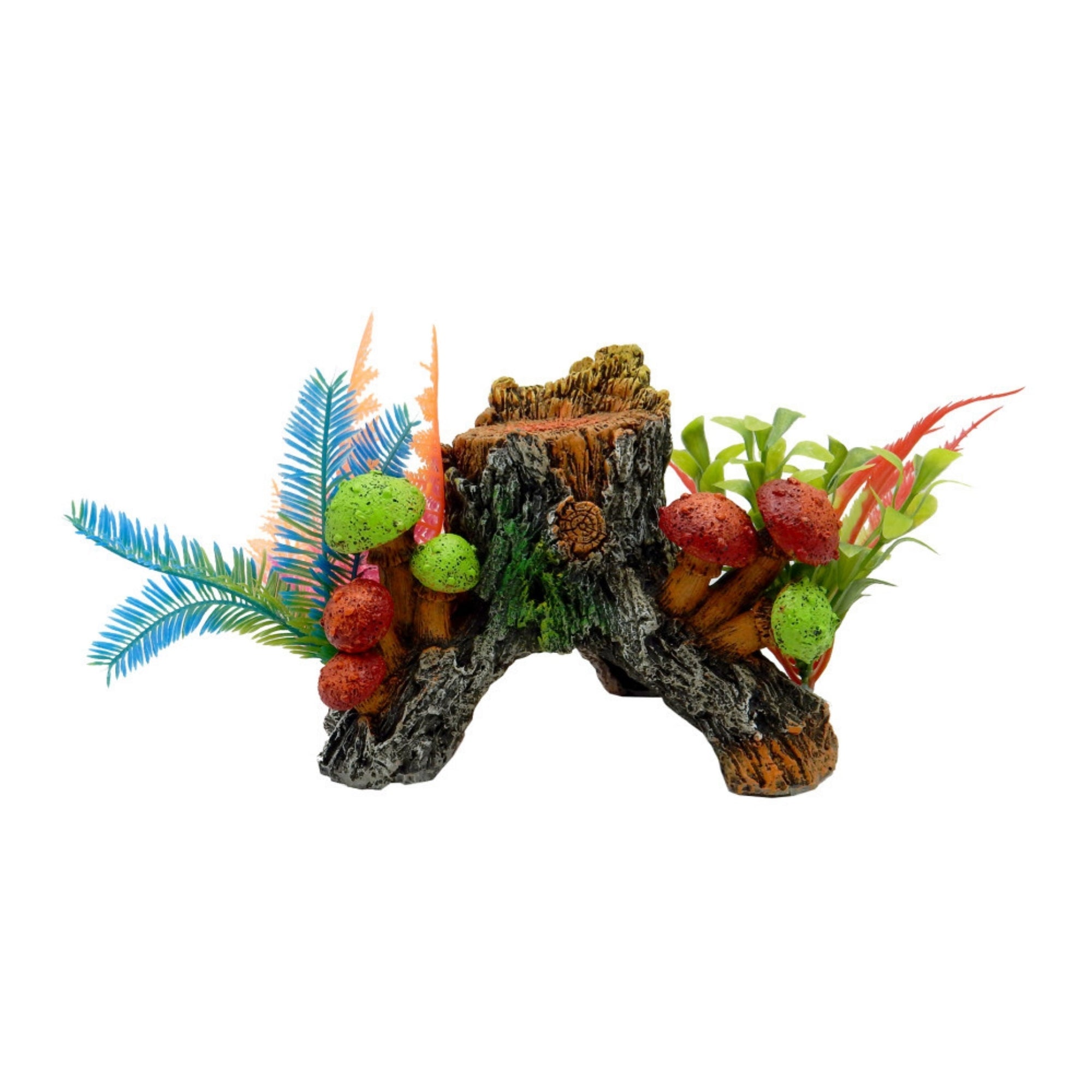Blue Ribbon Pet Products Exotic Environments Tree Trunk Hideaway w/Plants Aquarium Ornament Small