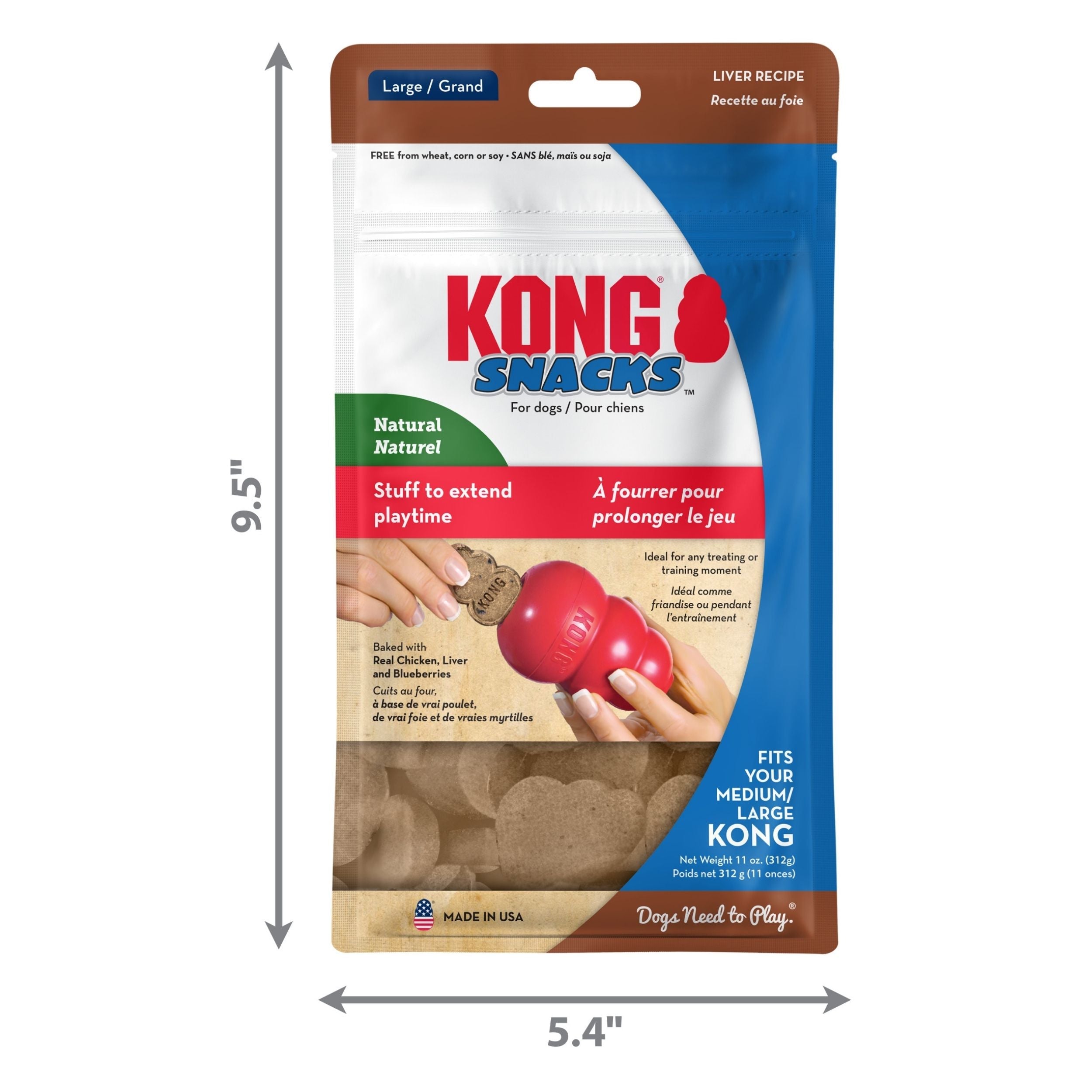 KONG Stuff'N Snacks Puppy Treats Chicken Liver Large Between 30-65 lbs