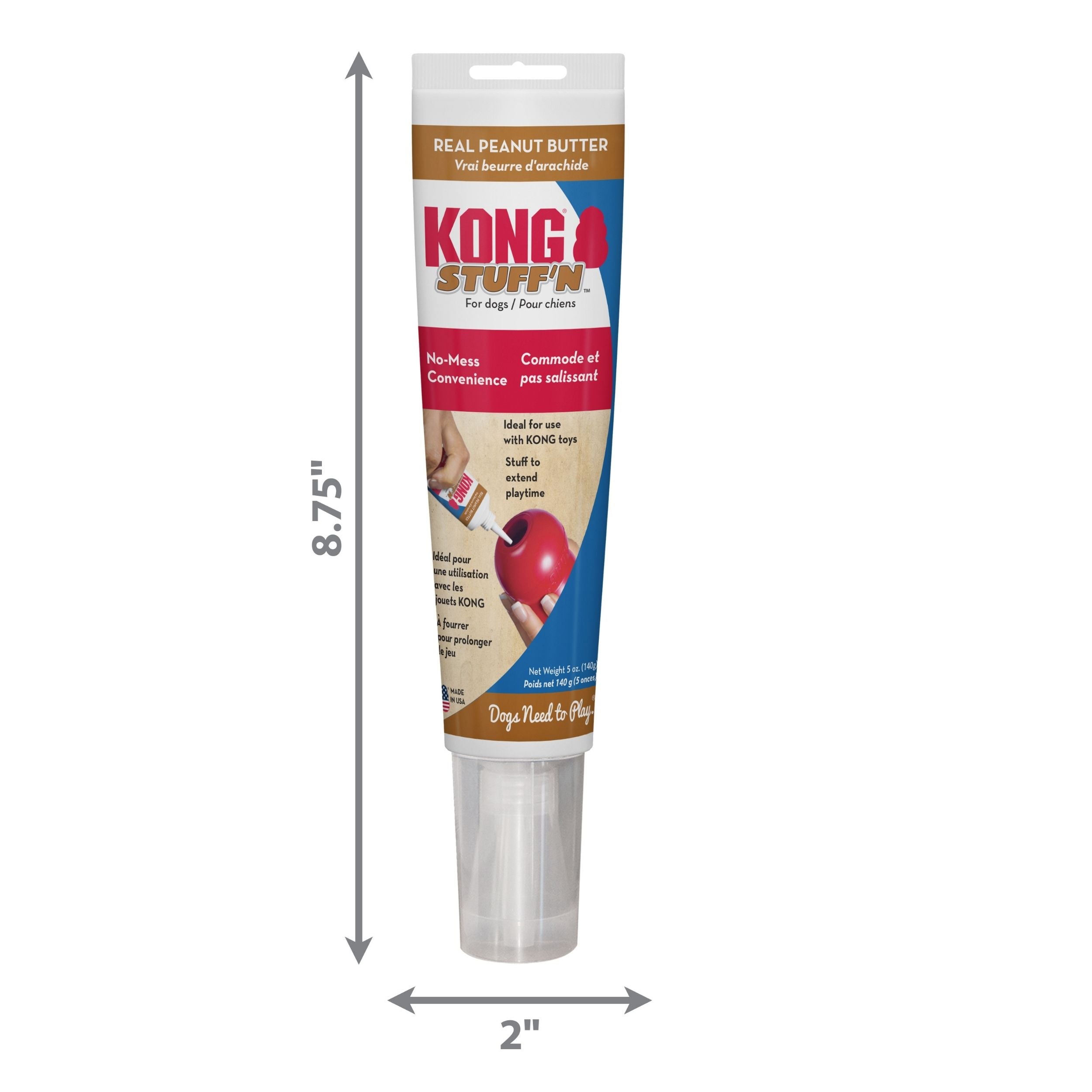 KONG Stuff'N Dog Treat Paste Tube Peanut Butter 5 oz