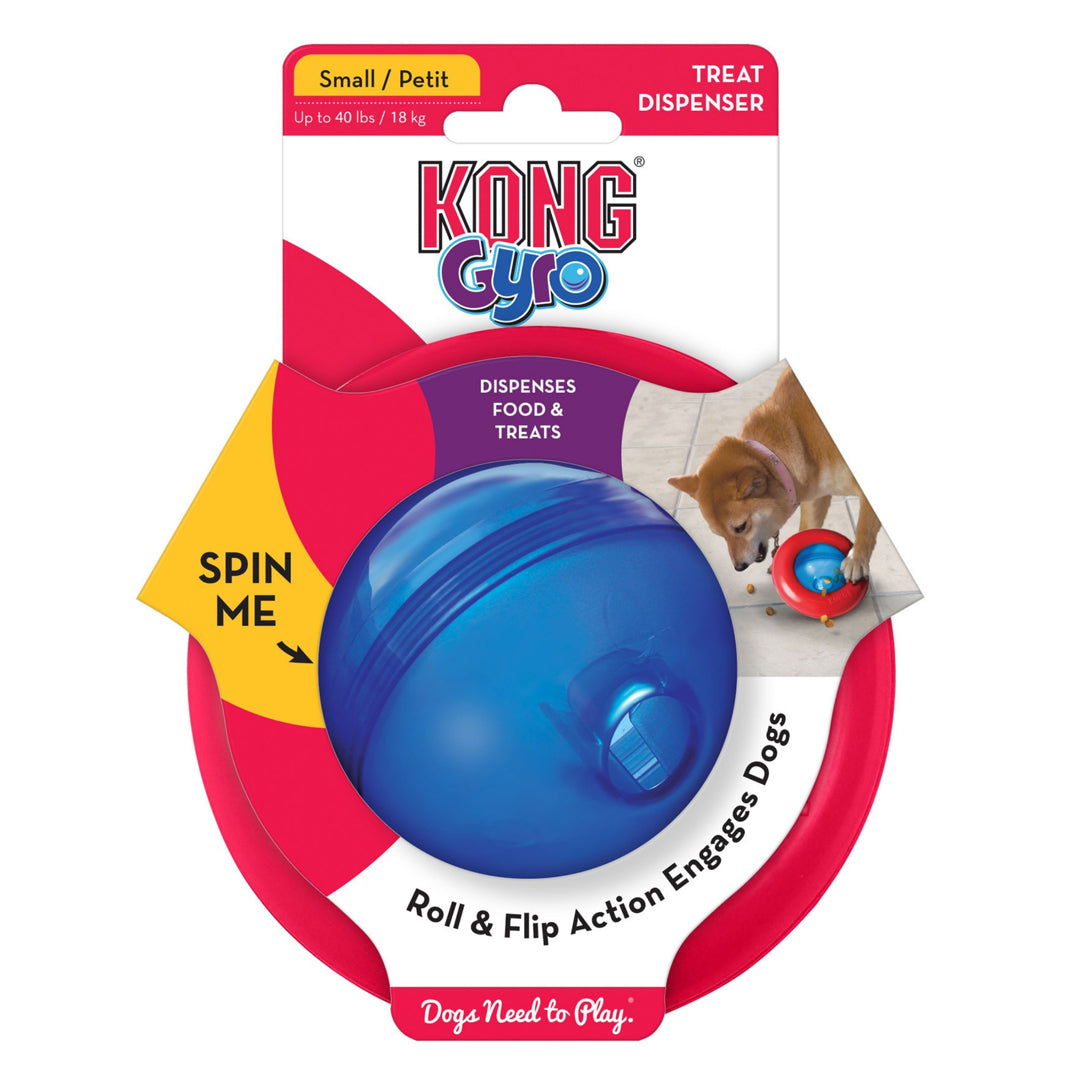 KONG Gyro Treat Dispenser Dog Toy Red/Blue SM