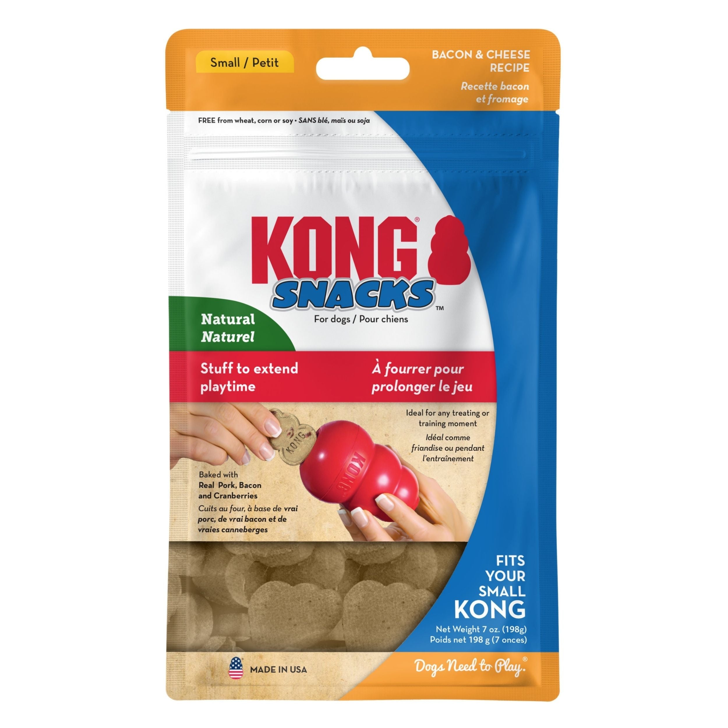 KONG Stuff'N Snacks Dog Treats Bacon & Cheese Small Up to 20 lbs