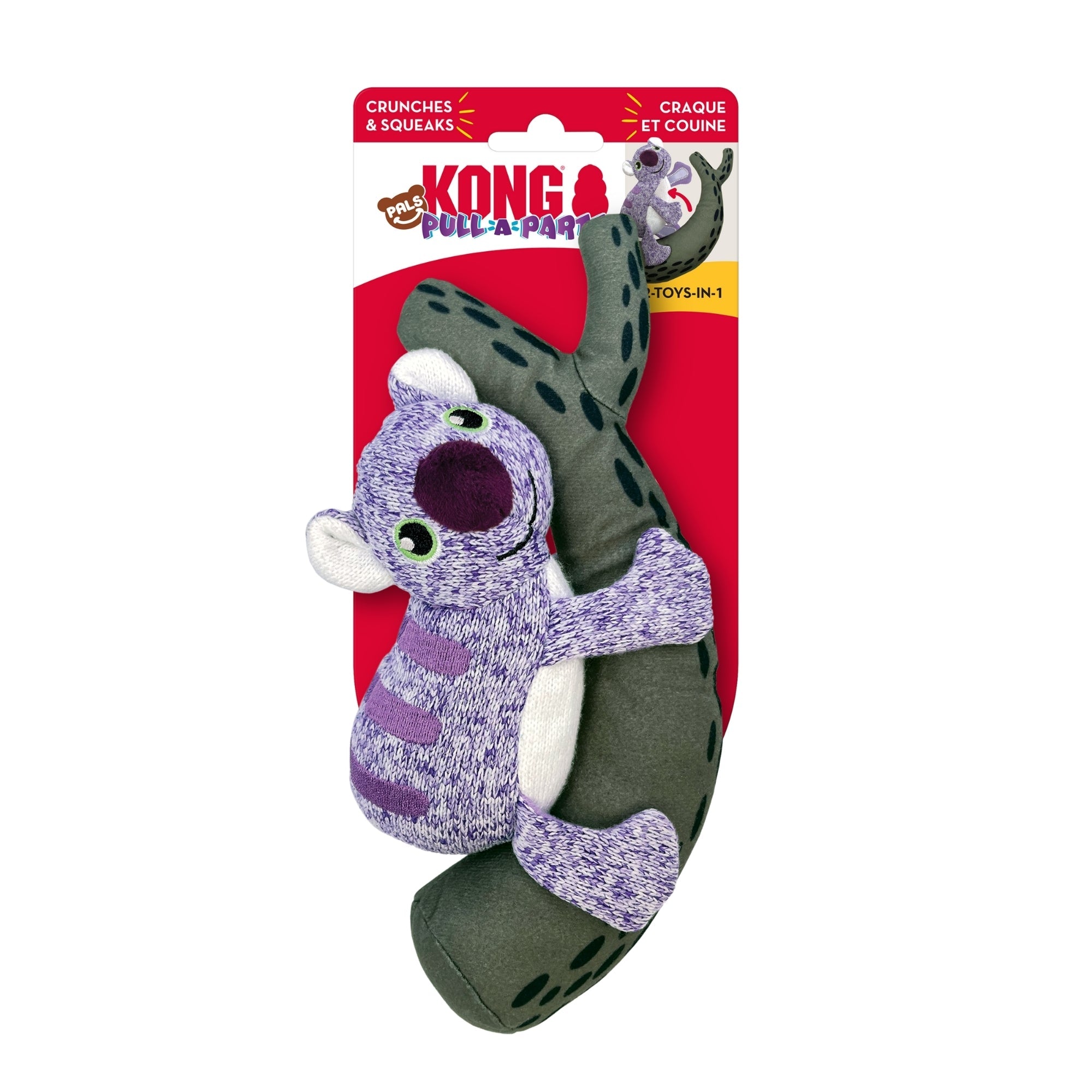 KONG Pull-A-Partz Pals Dog Toy Koala, SM