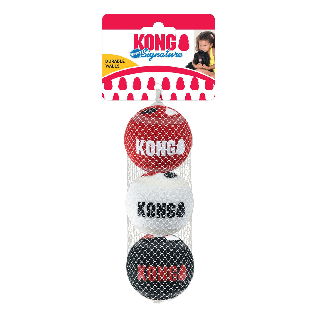 KONG Signature Sport Balls Dog Toy MD 3pk