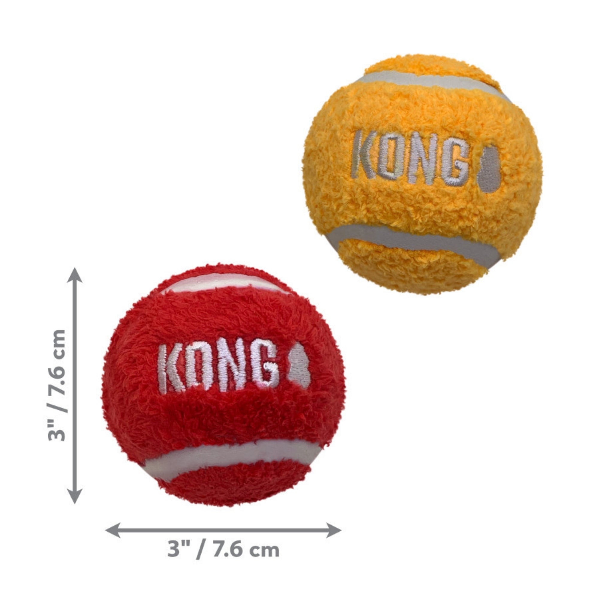 KONG Sport Softies Balls Dog Toy Assorted Color Large, 2Pc