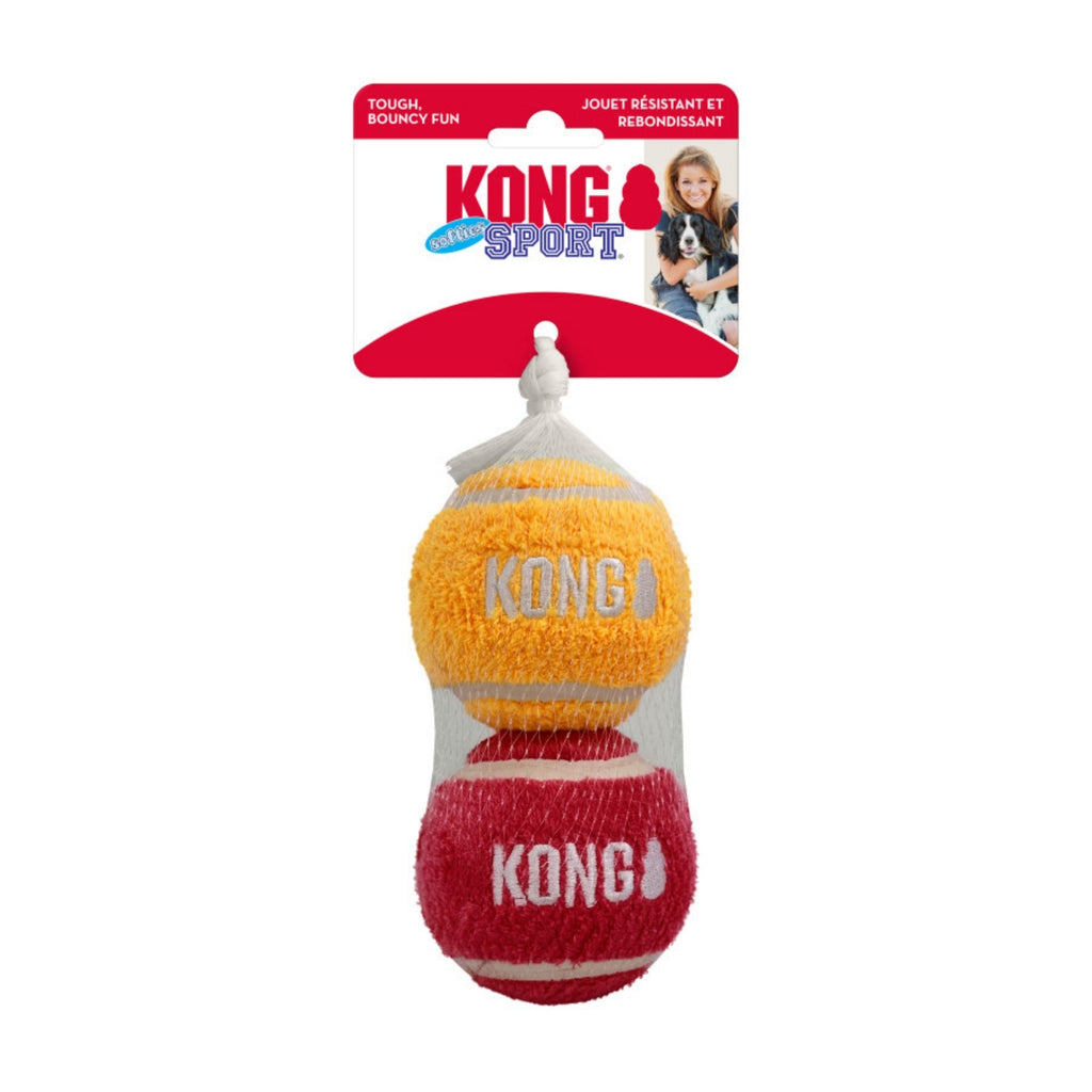 KONG Sport Softies Balls Dog Toy Assorted Color Large, 2Pc