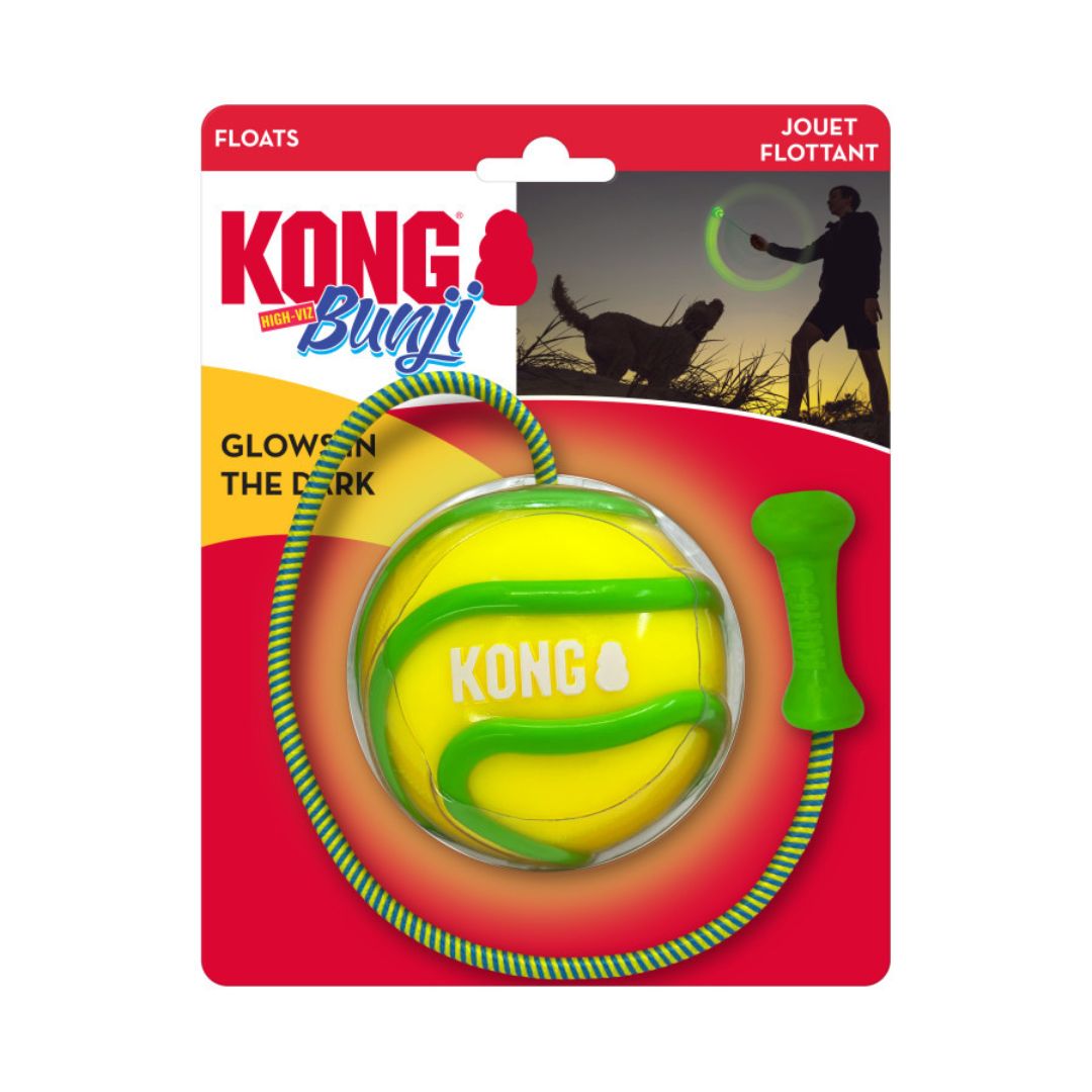 KONG Bunji High-Viz Ball Dog Toy Assorted Color Large