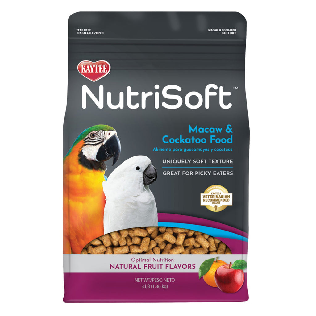 Kaytee Nutrisoft Macaw  Cockatoo Pet Bird Food 1ea/3 lb