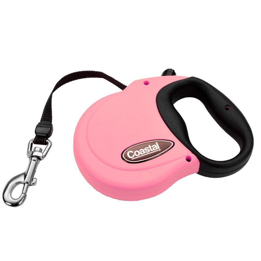 Coastal Retractable Dog Leash Pink, 1ea/16 ft, LG