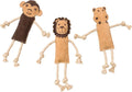 Dura-Fused Leather Jungle Dog Toy Assorted Brown, Tan 1ea/14 in
