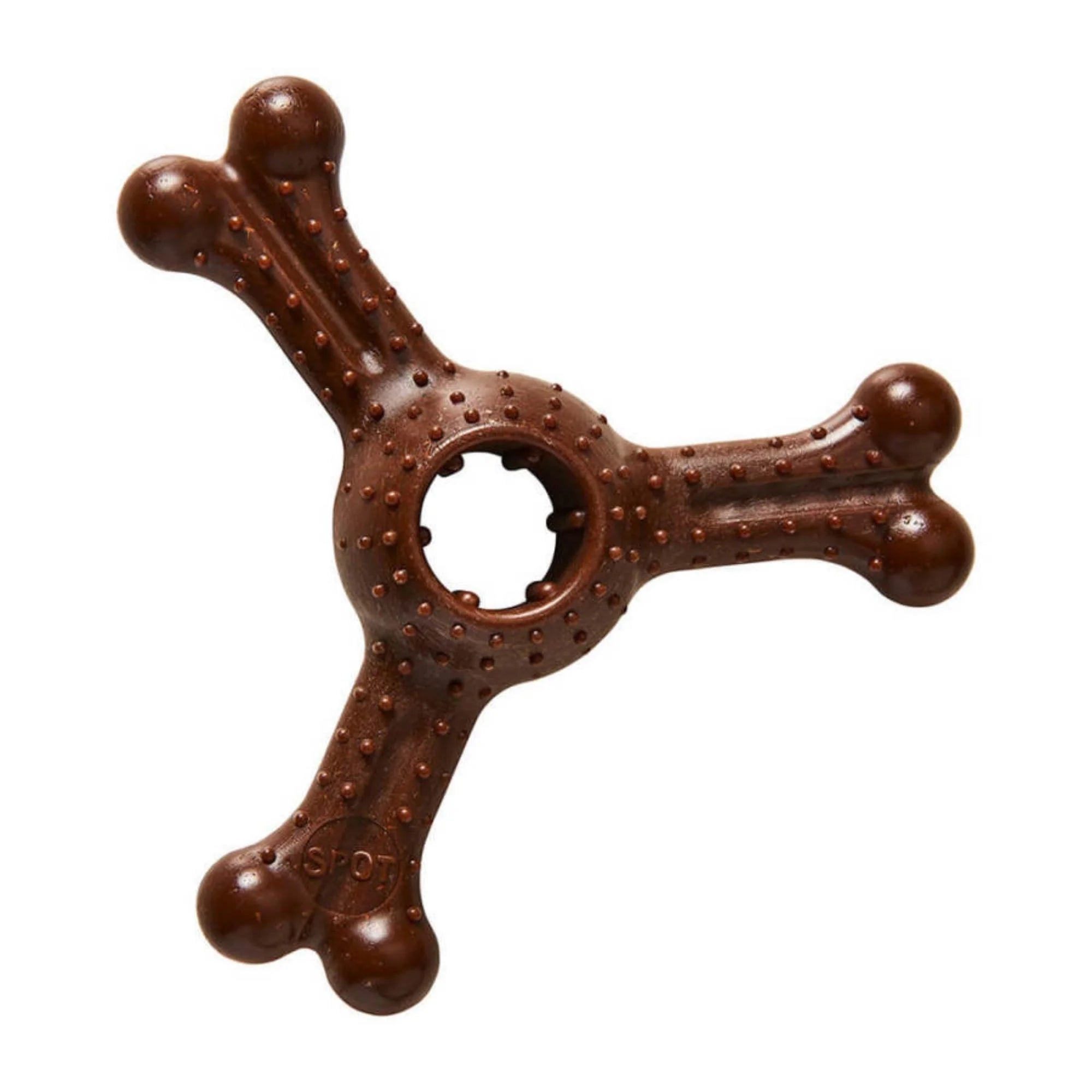 Bam-Bone Plus Triple Chew Dog Toy Bison 7 in
